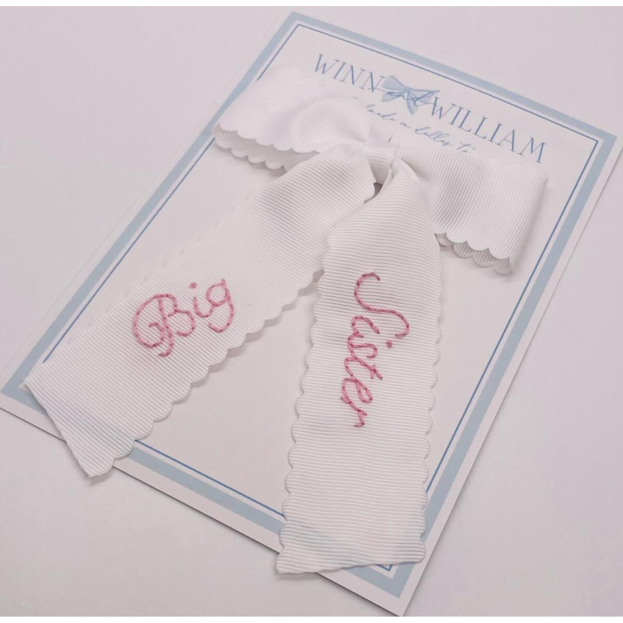 Scalloped Big Sister Tail Bow