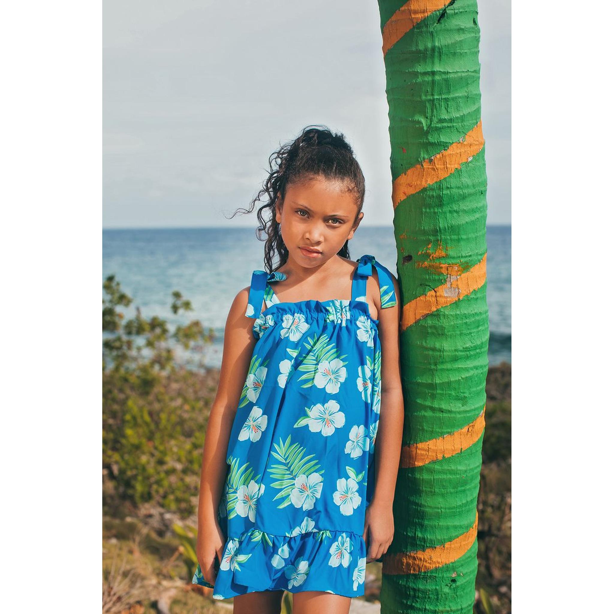 ELISA DRESS - HIBISCUS AZUL