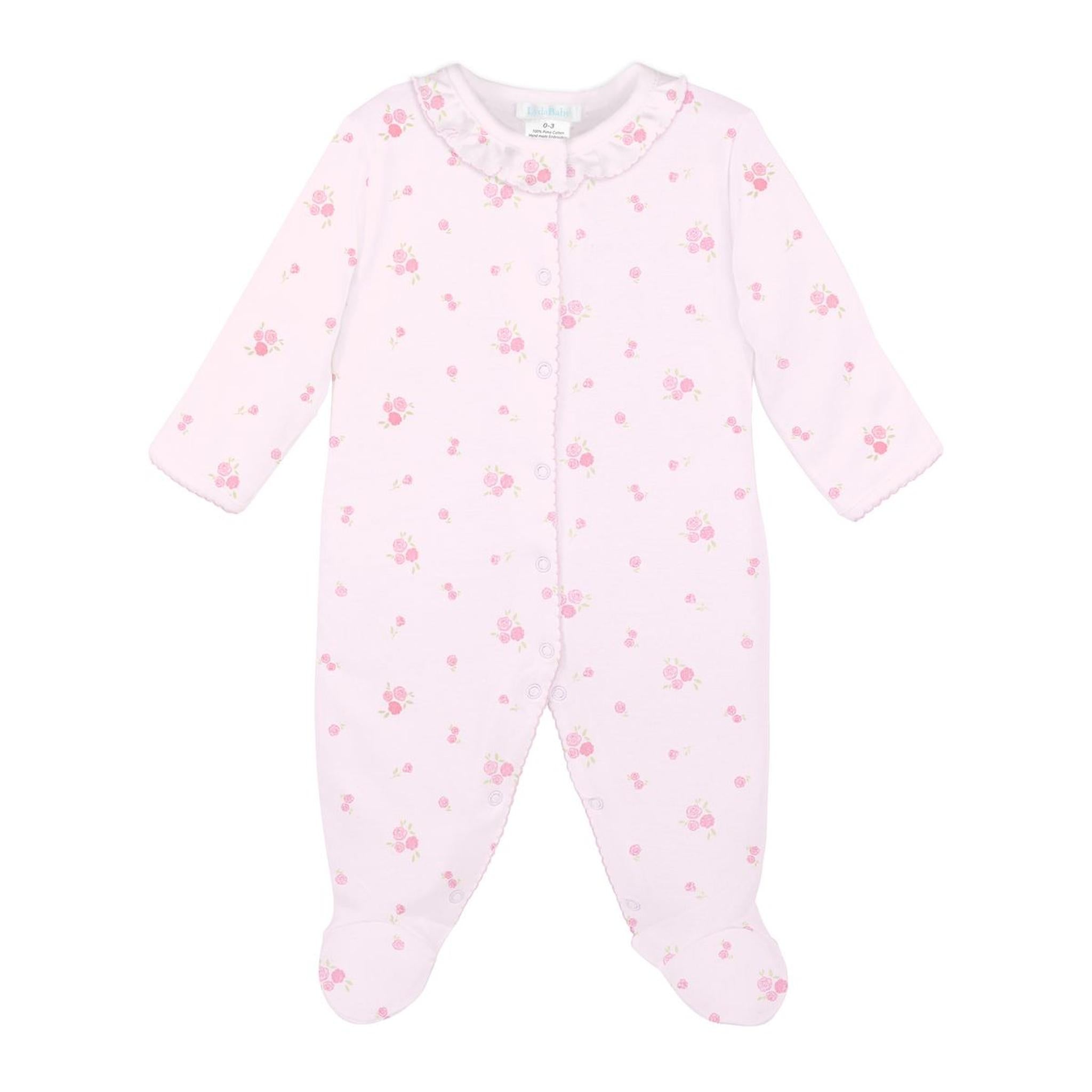 Rose Garden Print Pima Footie