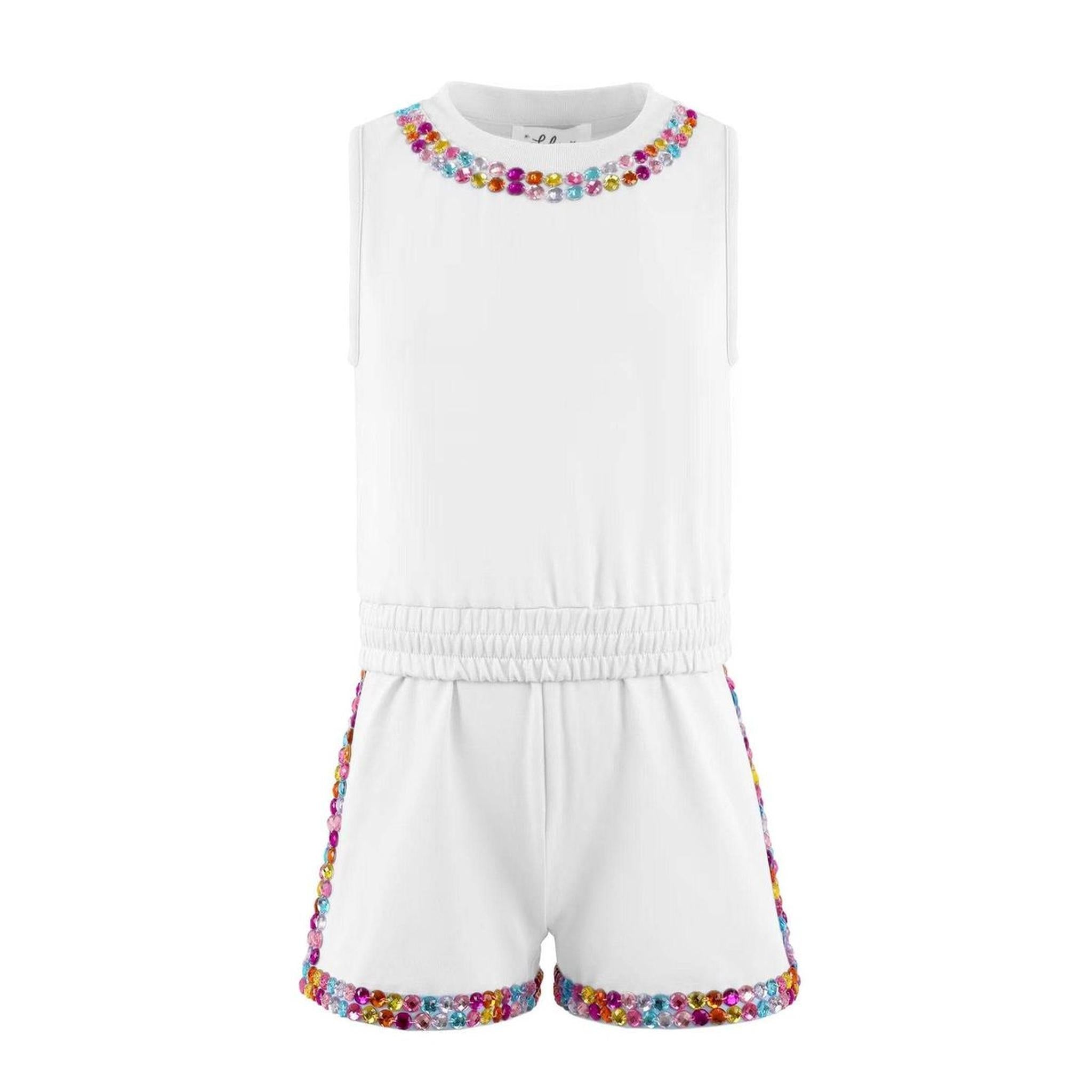 White Rainbow Gems Short Set