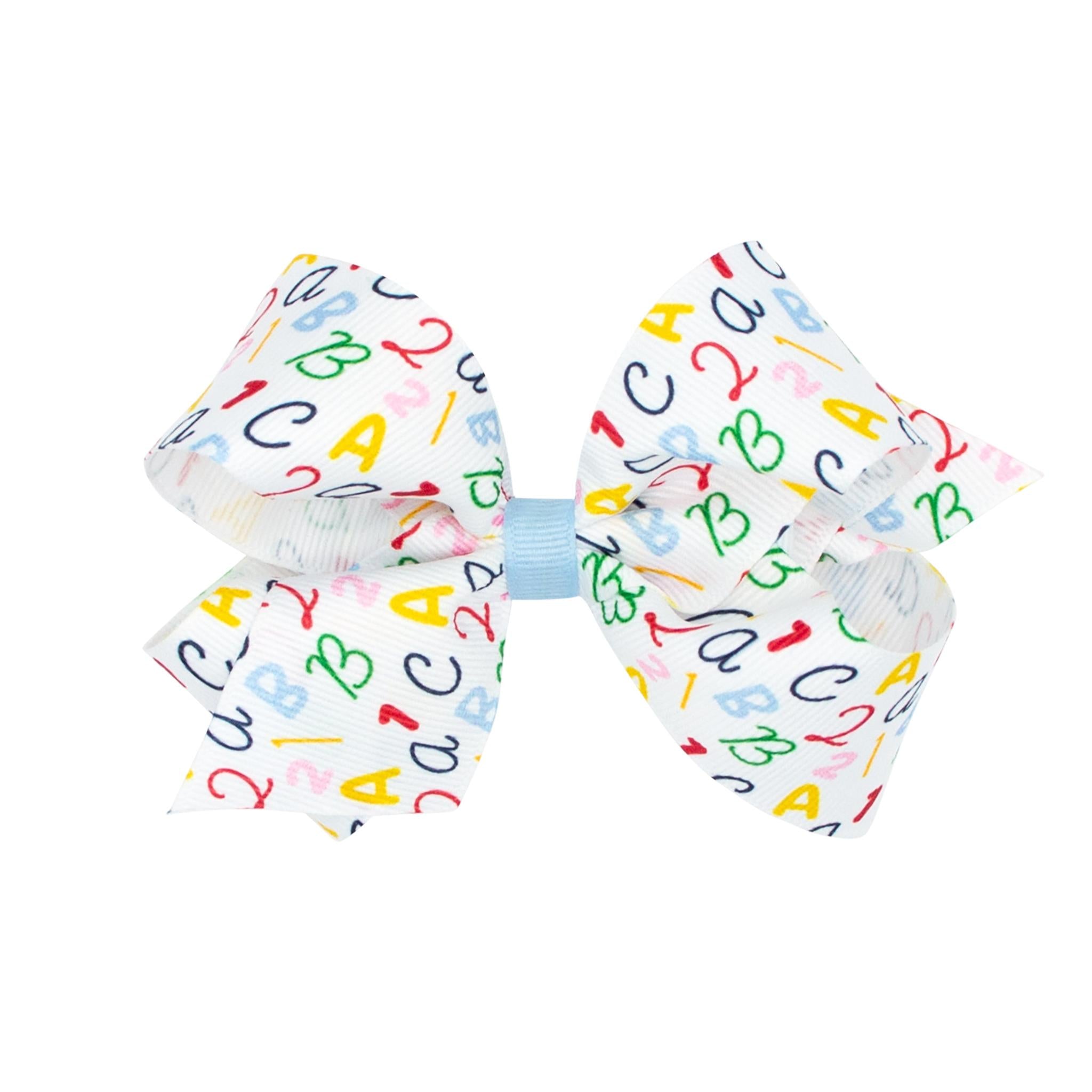 Medium ABC's School-themed Printed Grosgrain Hair Bow
