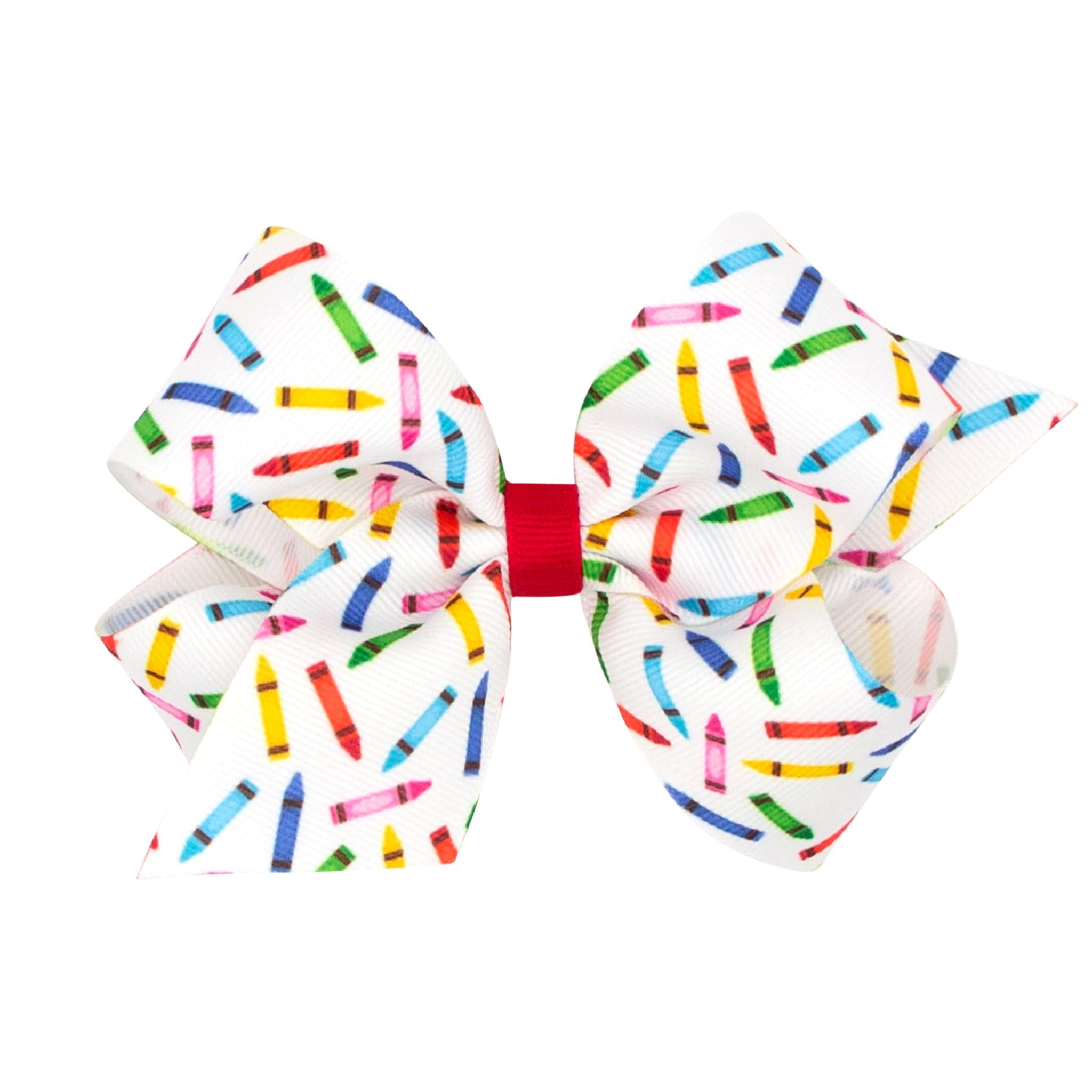 Medium ABC's School-themed Printed Grosgrain Hair Bow