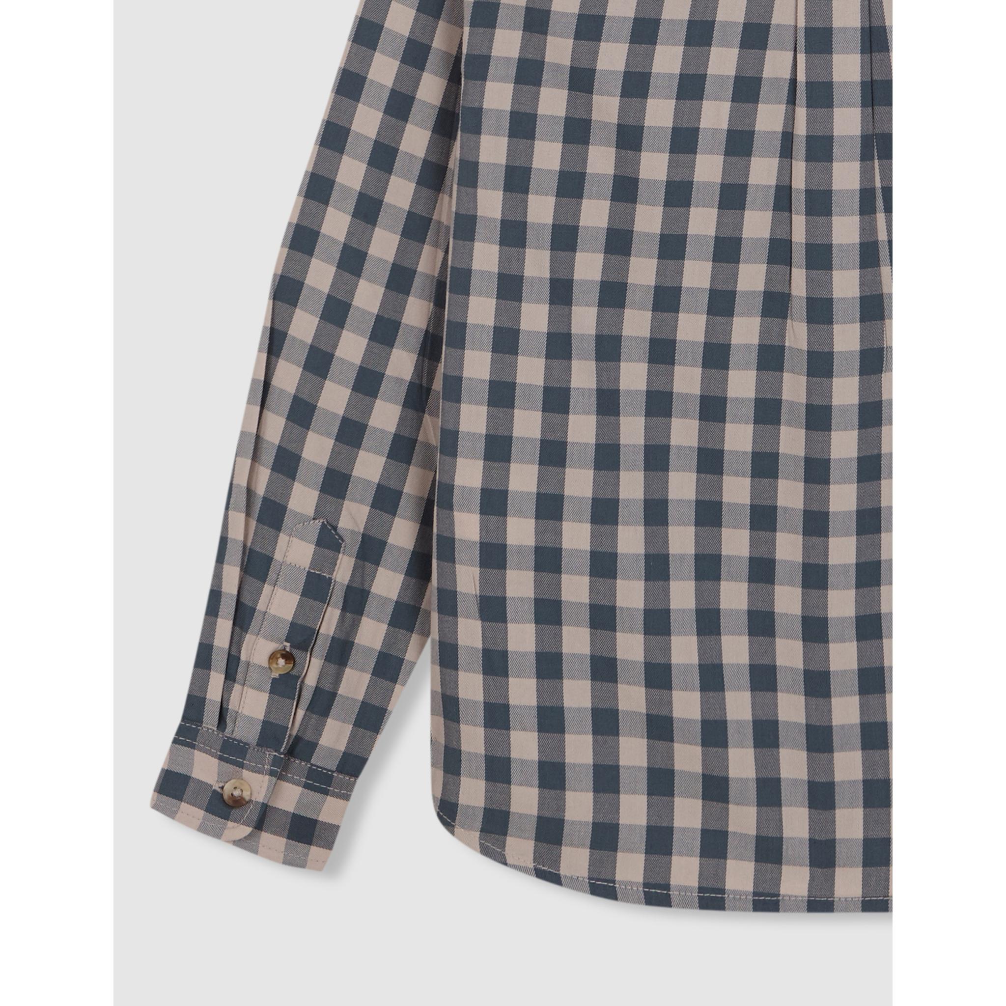 Camisa cuadros tapeta corta verde