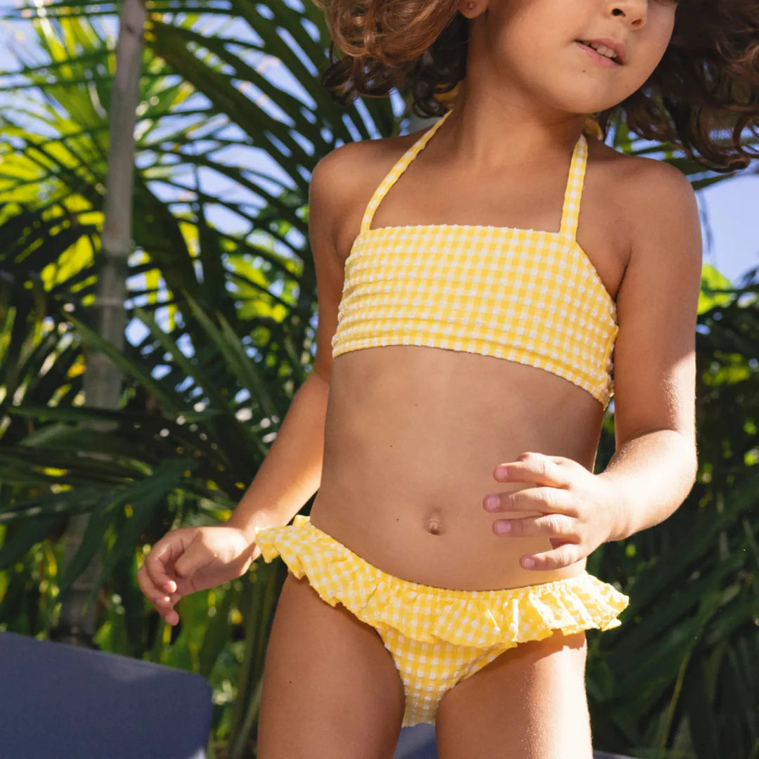girls soleil gingham halter bikini
