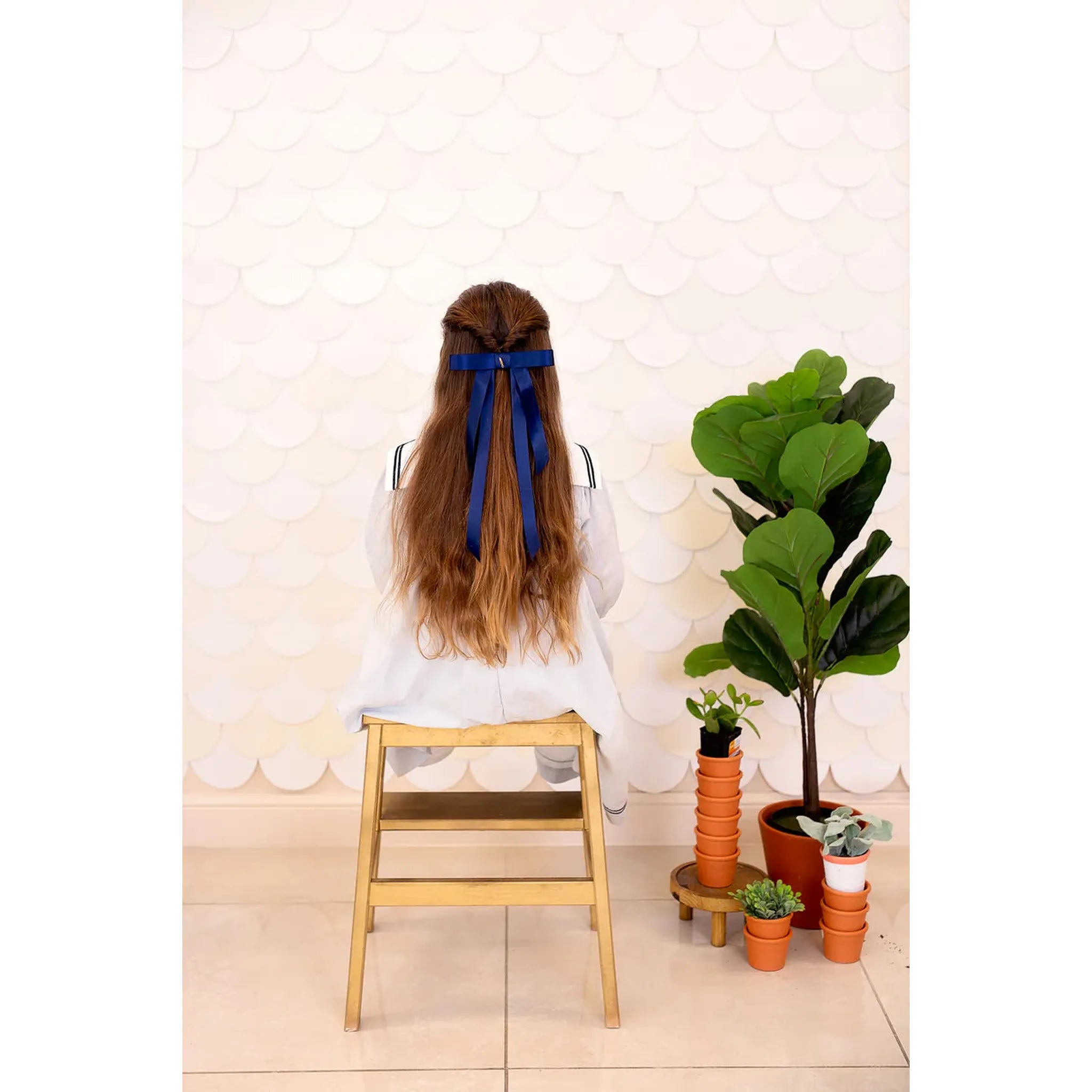 Piper Bow Long Satin Clip