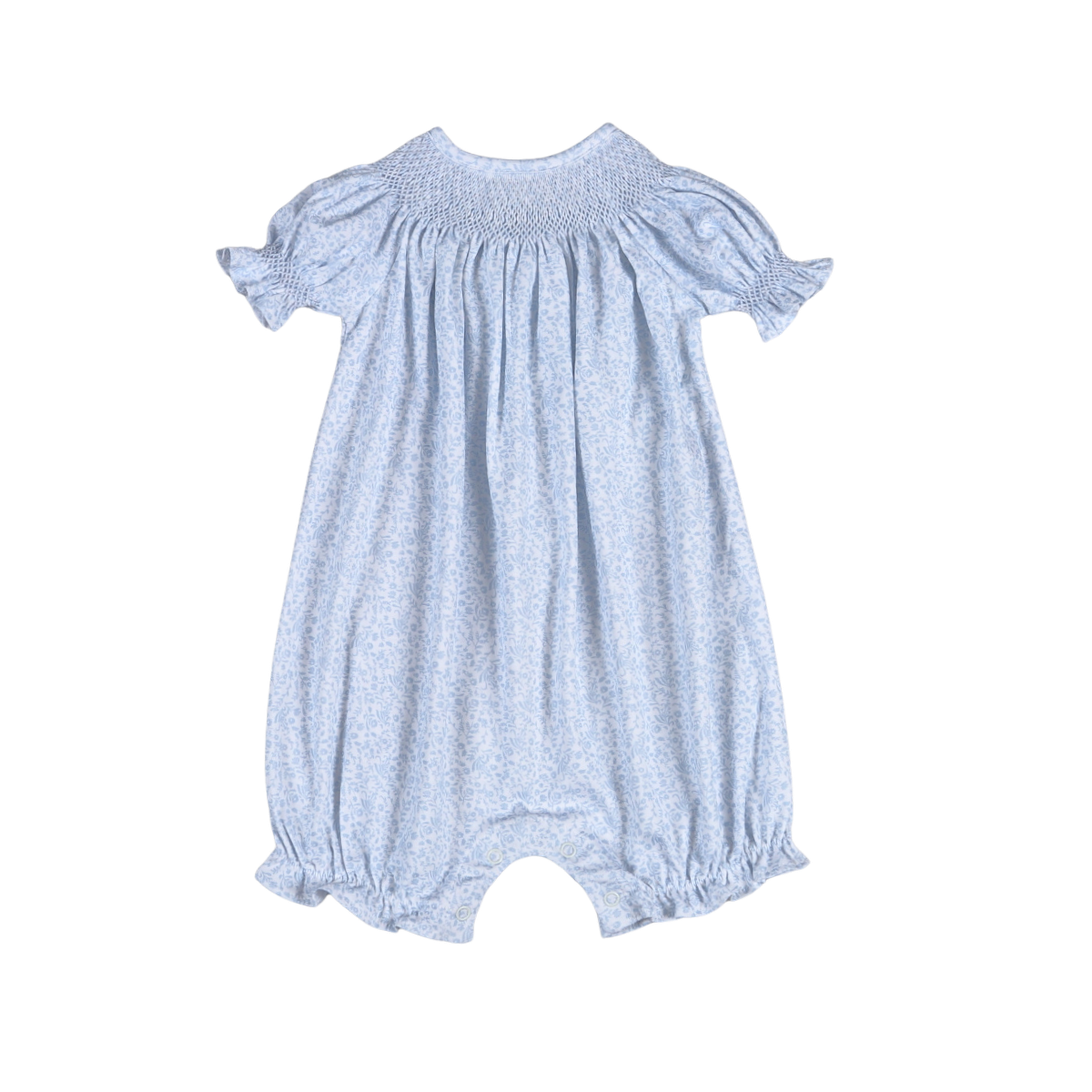 Ivy Floral Hand Smocked Bishop Bubble