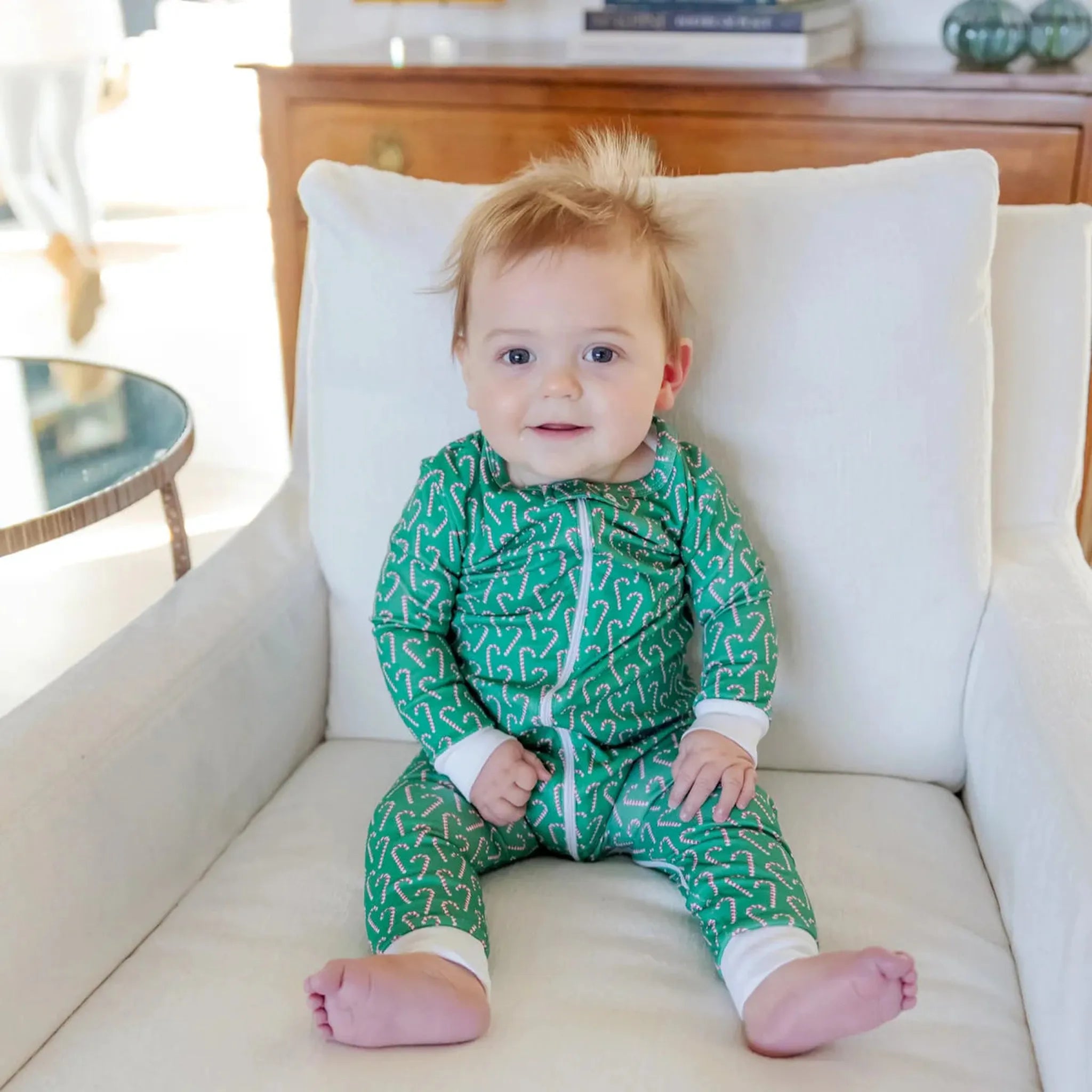 Parker Zipper Pajama - Candy Cane Lane