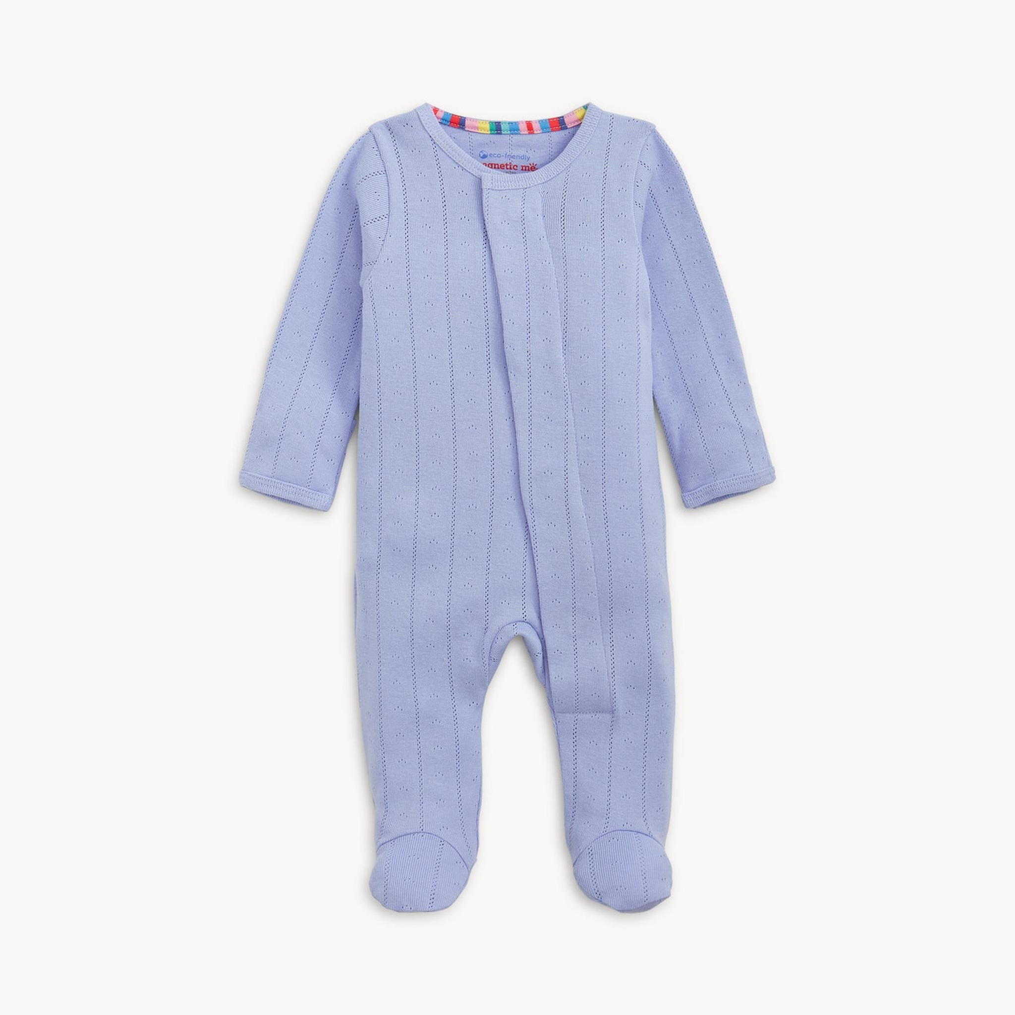 Wisteria Pointelle Magnetic Footie