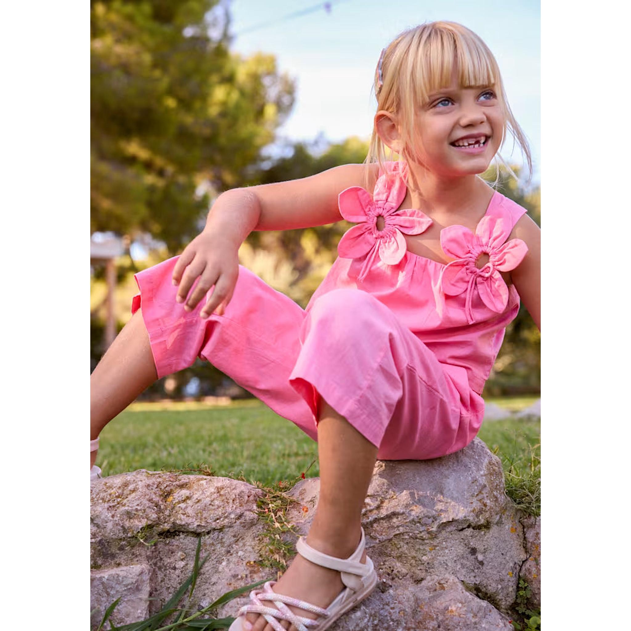 Girl Pants and Flower Top Set