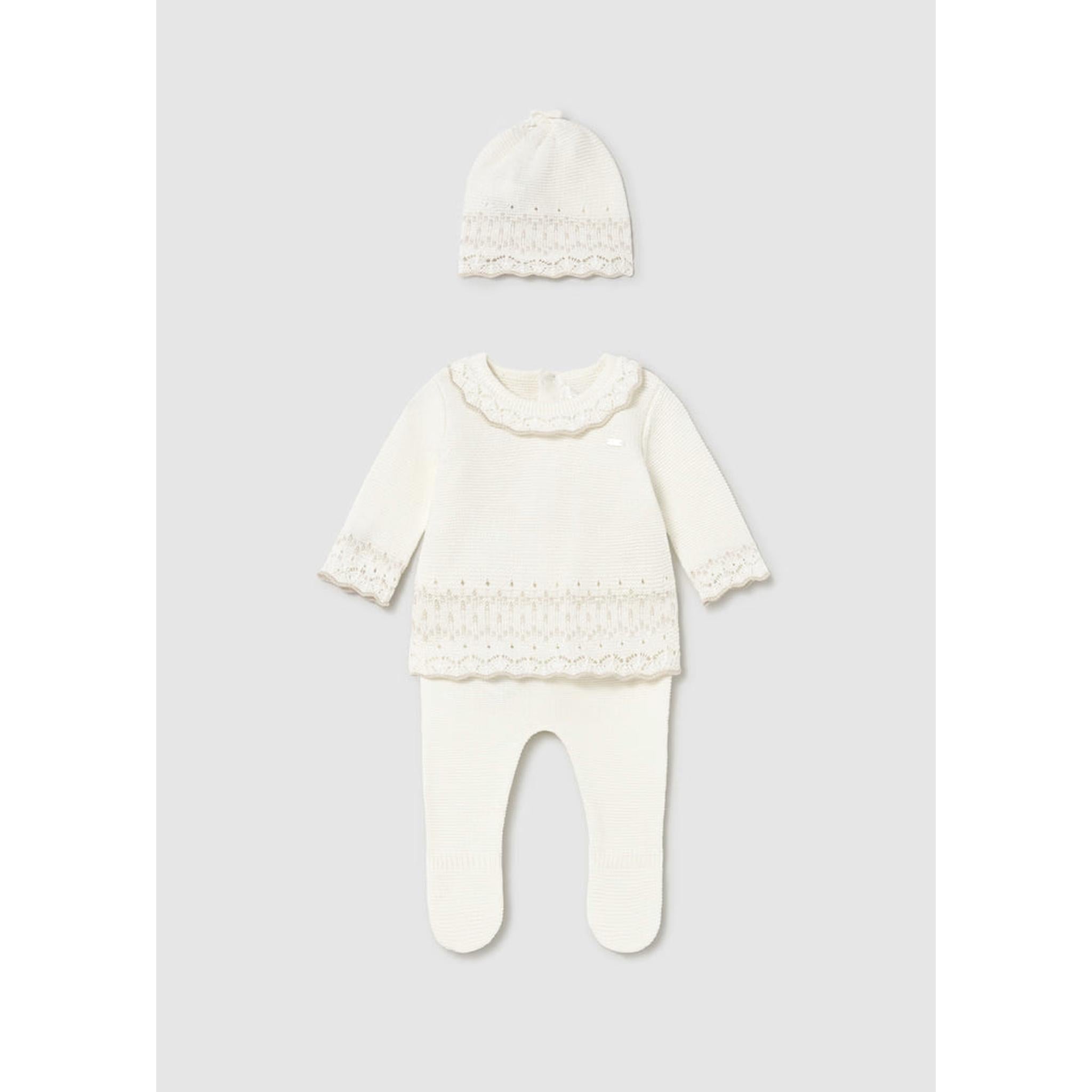 Newborn Girl 3-Piece Knit Set