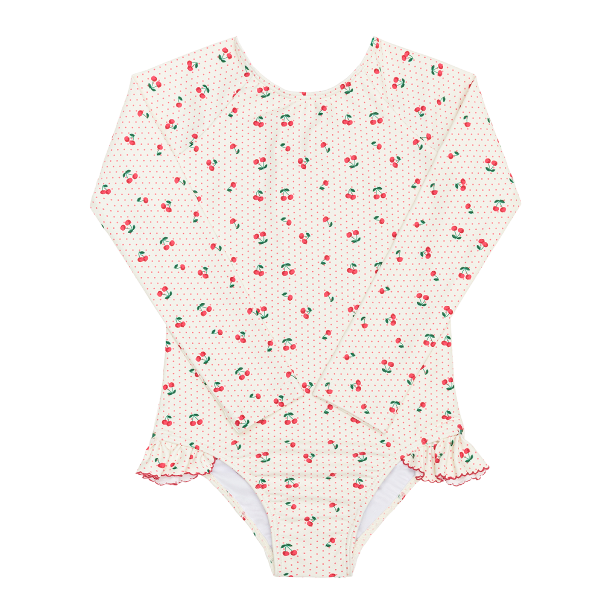 girls cherries rashguard one piece