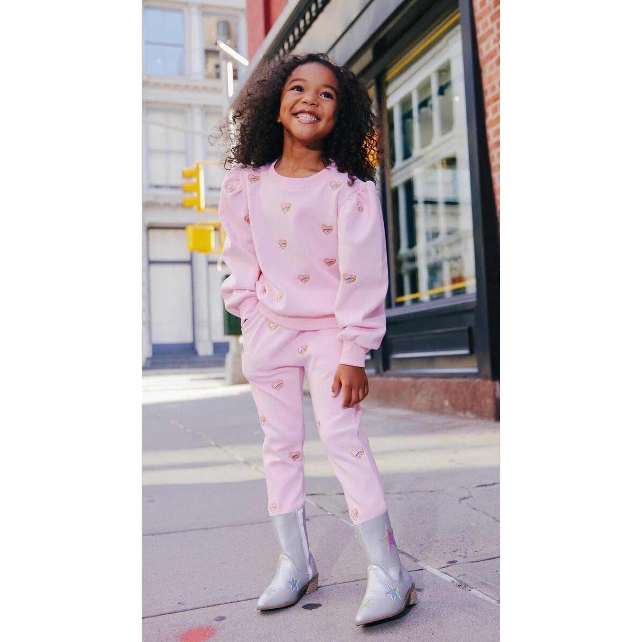 Embroidered Heart All Over Set