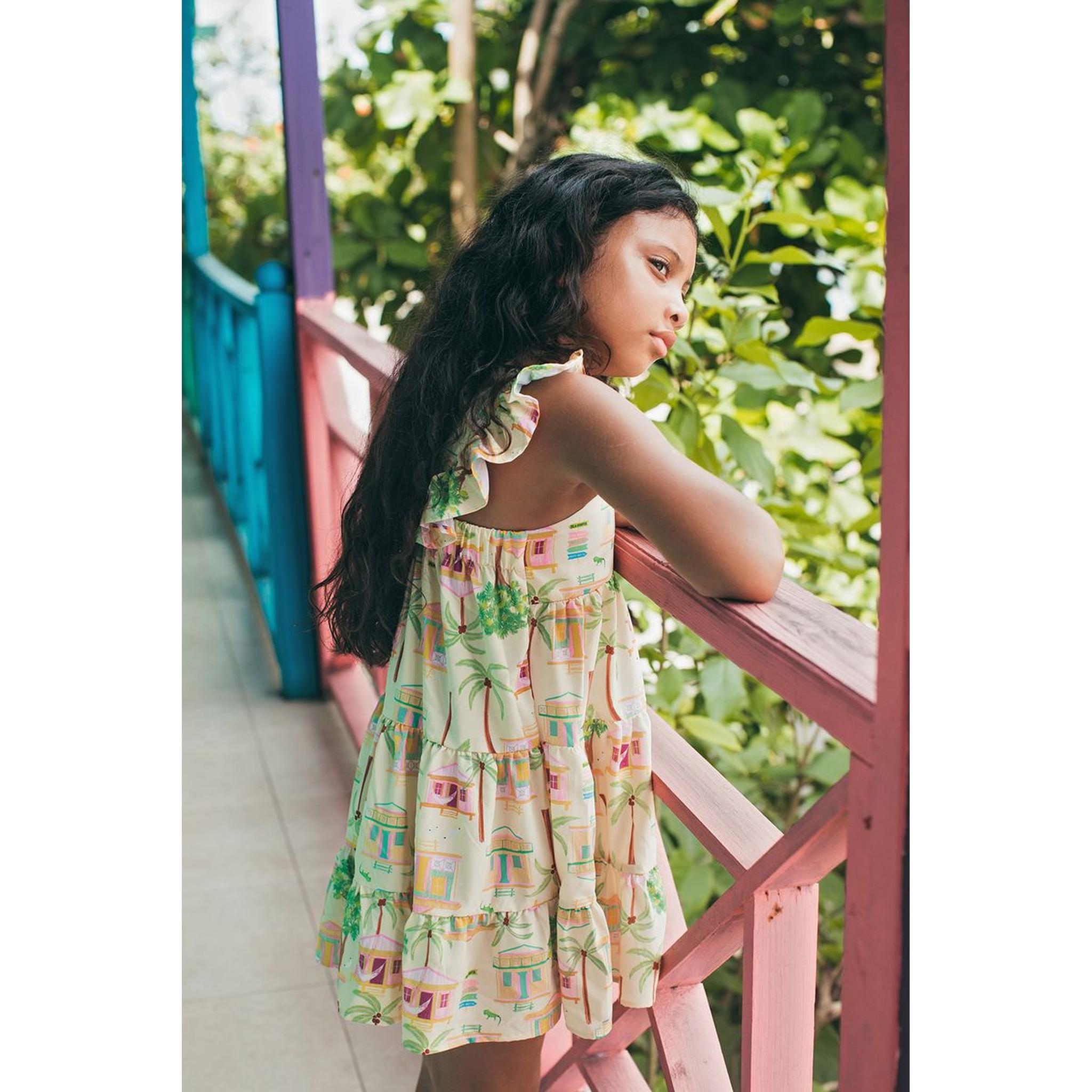 CORISA DRESS -  CASITAS ISLEÑAS AMARILLO
