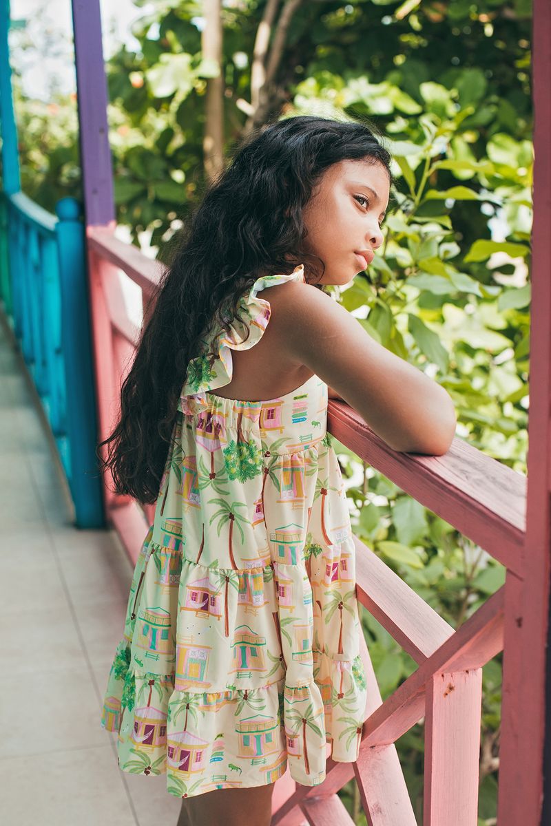 CORISA DRESS -  CASITAS ISLEÑAS AMARILLO