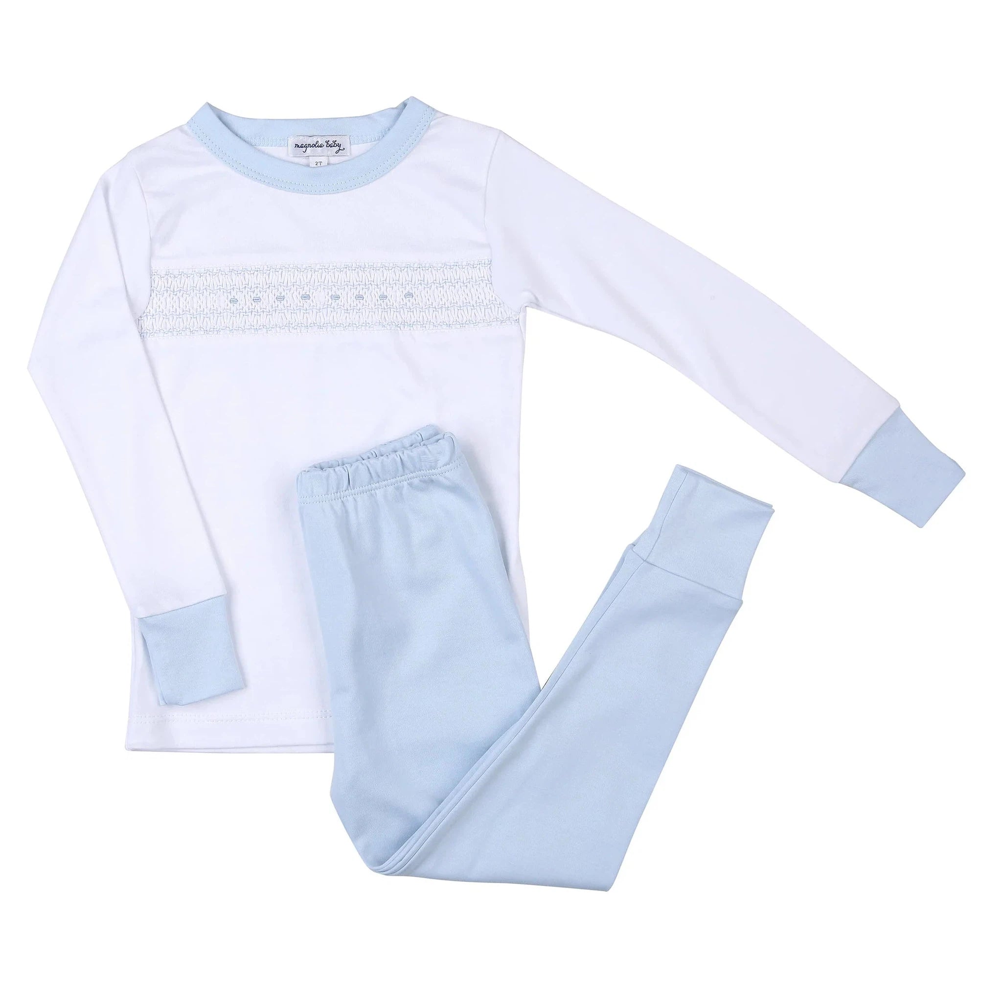 Blue Smocked Two Piece PJ