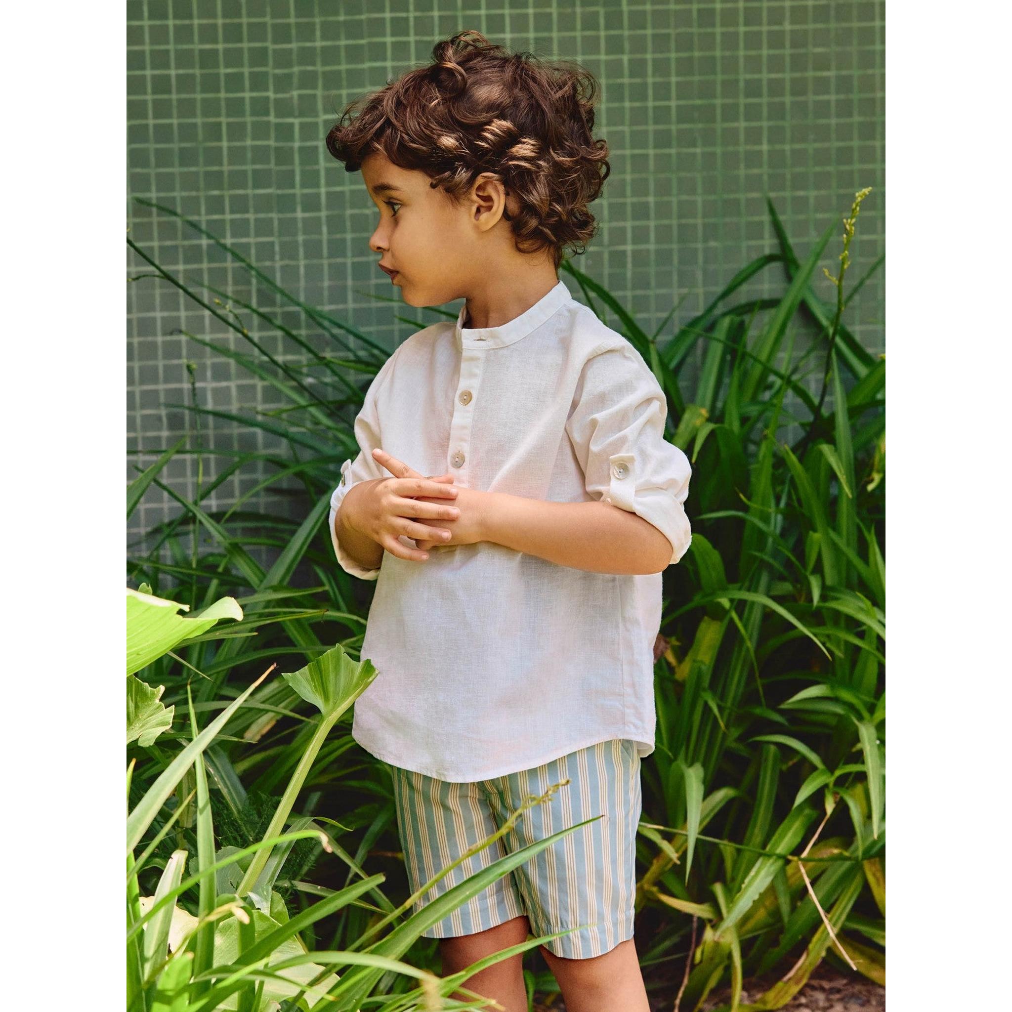 Green Stripes Short Set