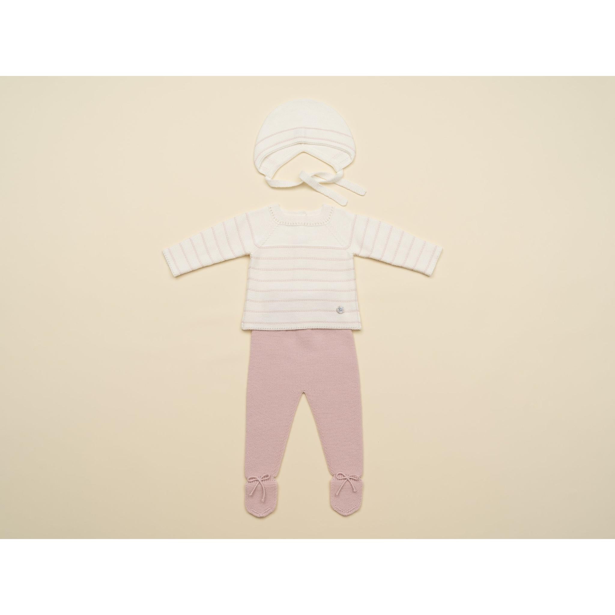 LIttle Stripes Knitted Set - Several Colors