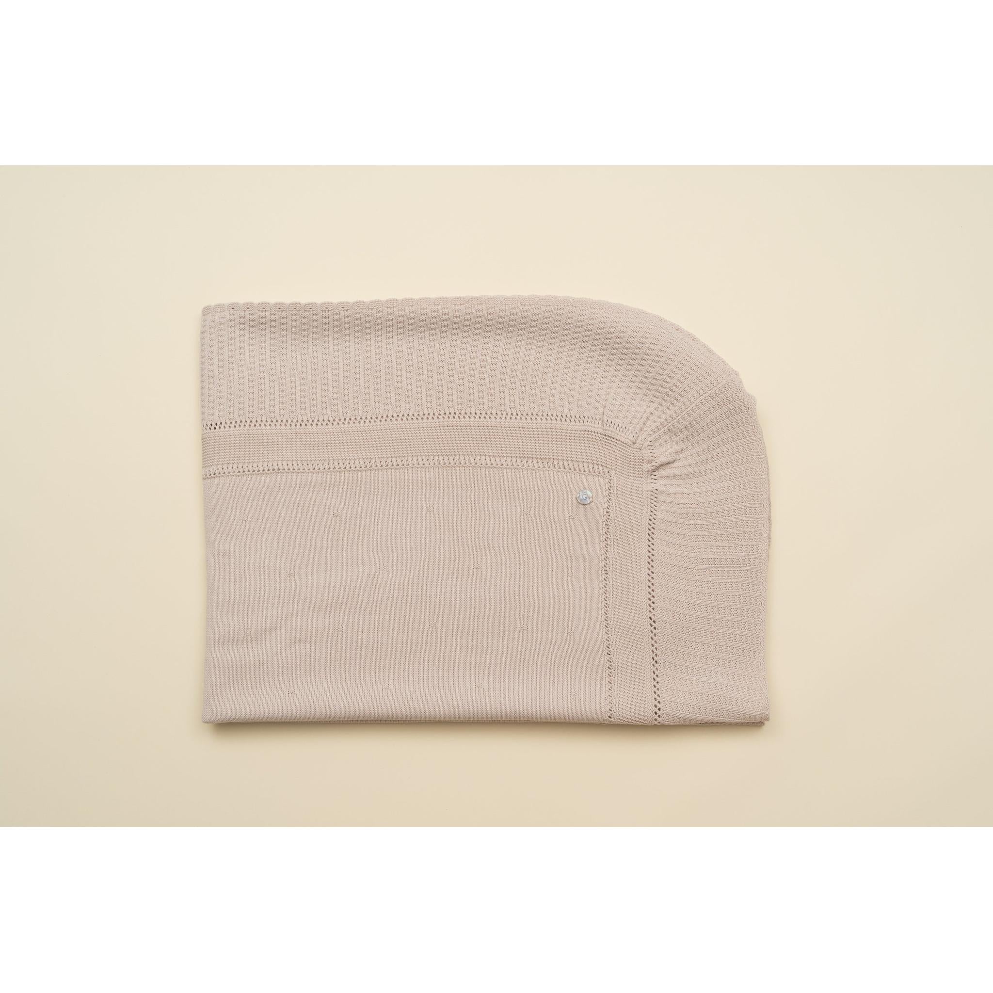 Pale Pink Knitted Blanket