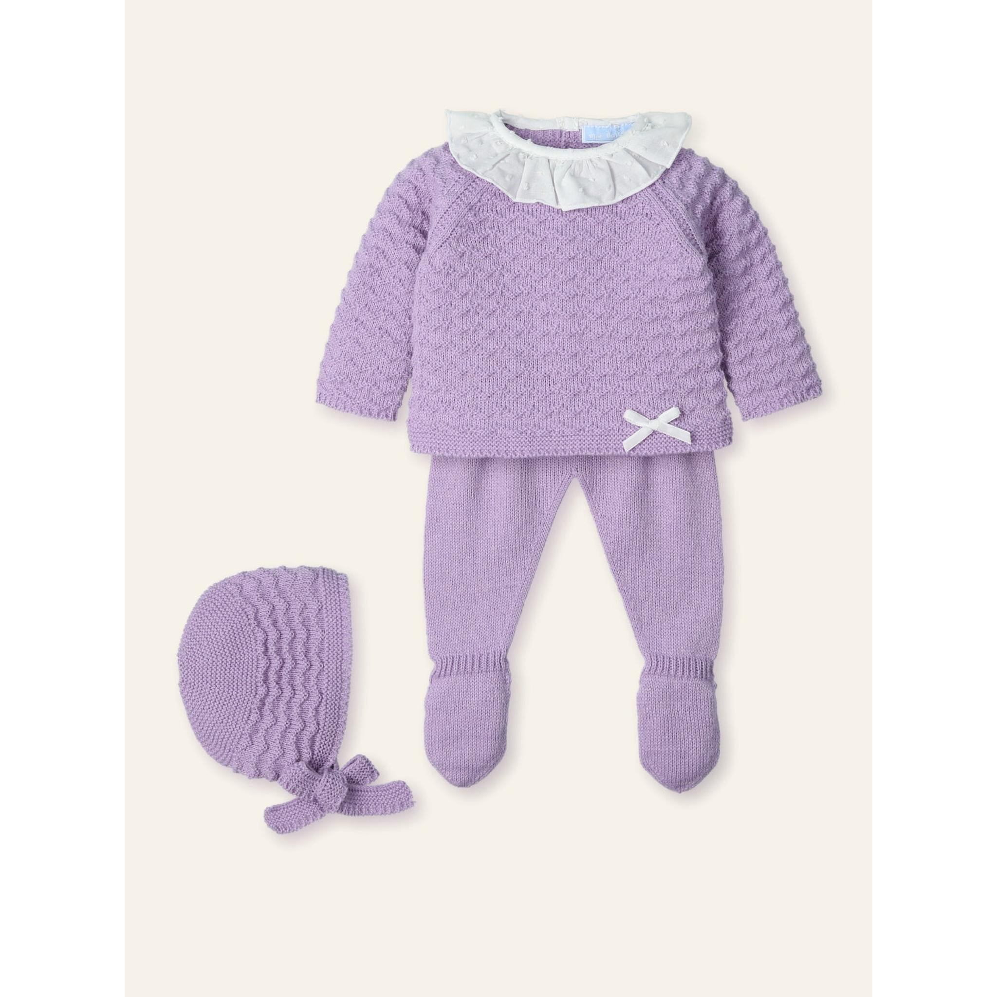 Plumetti Collar Knitted Set