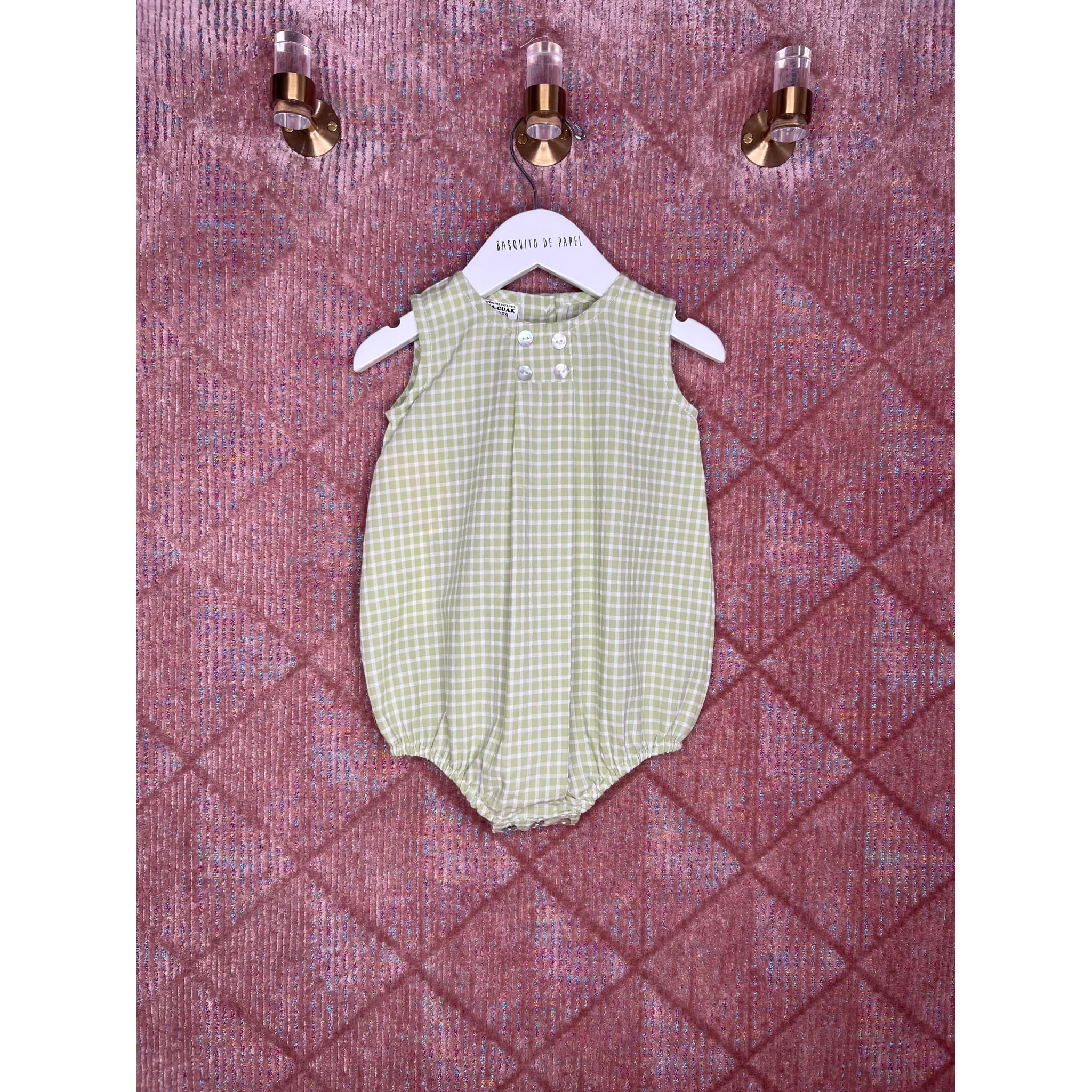 Green Vichy Romper