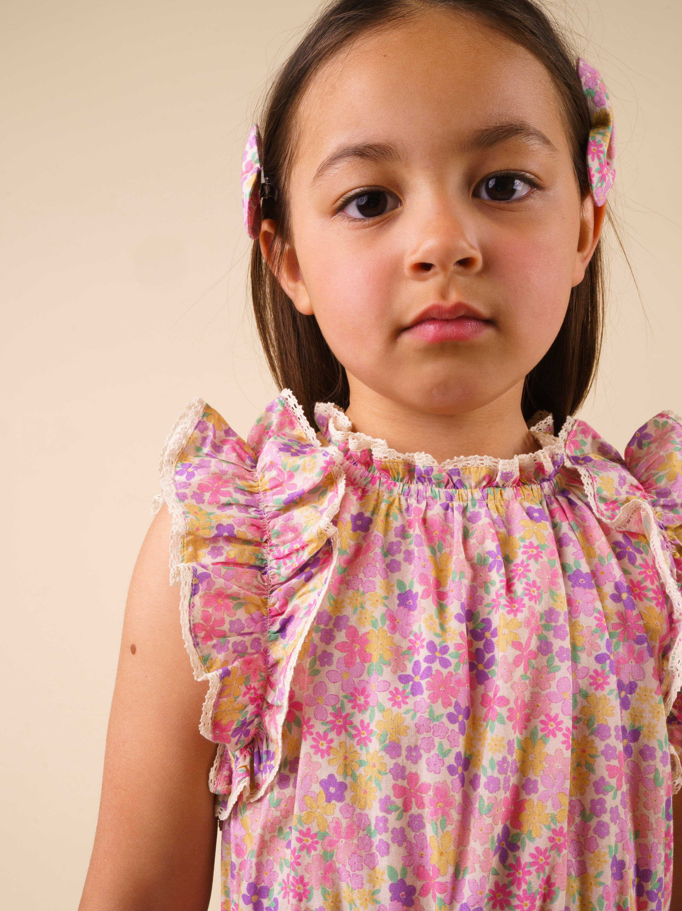 Florence Dress - EMMA FLORAL PURPLE PRINT