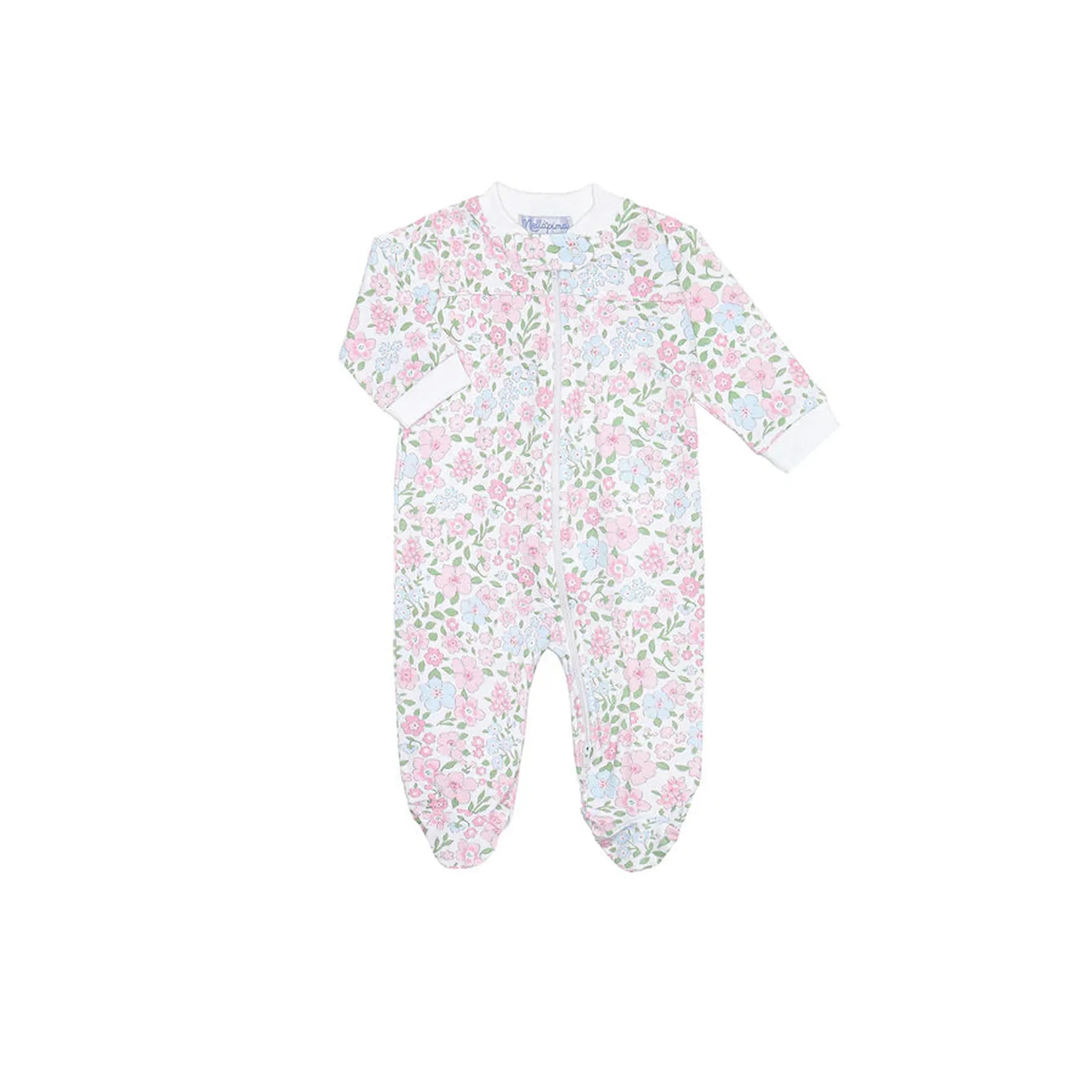English Garden Zipper Footie