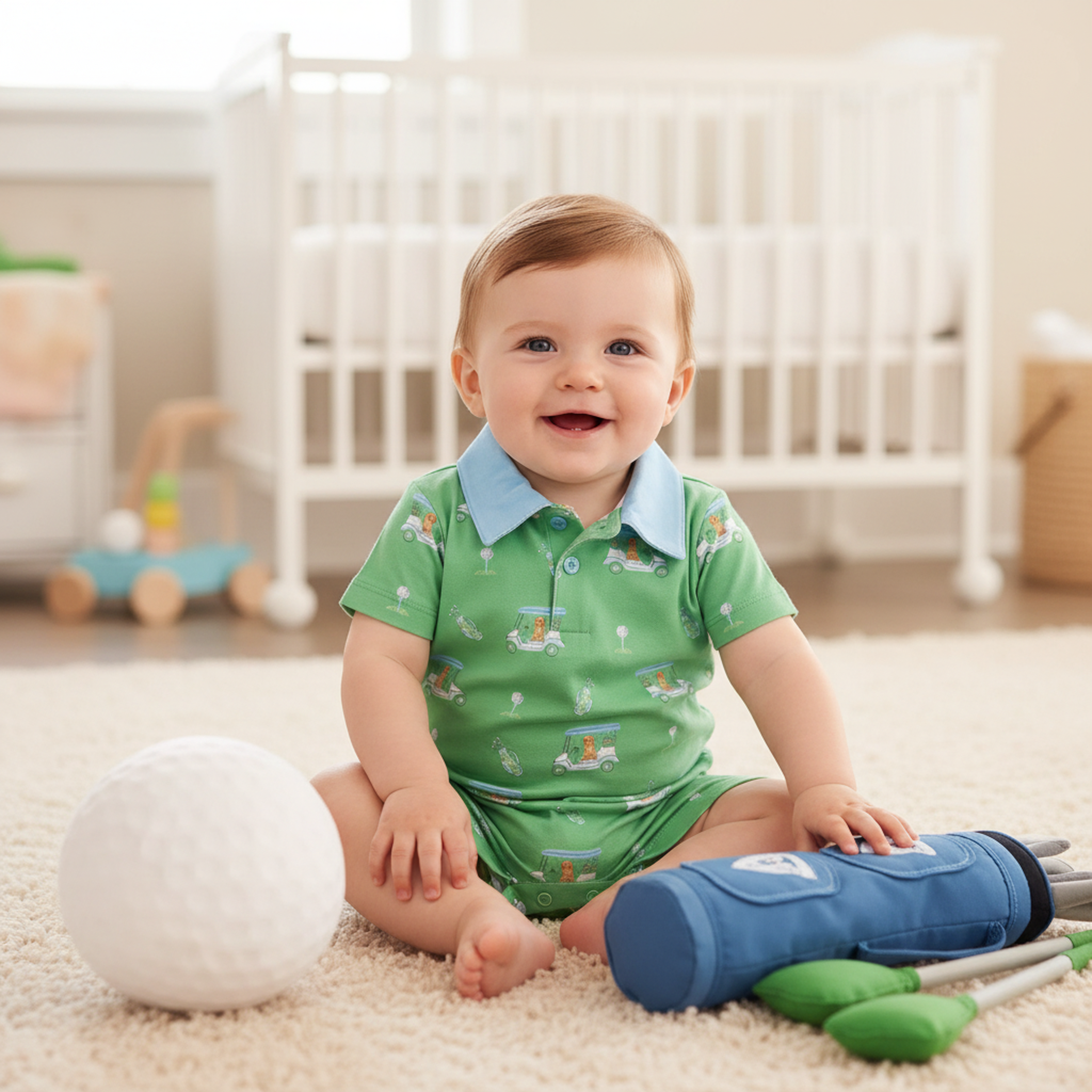 Golf Buddies Blue Romper