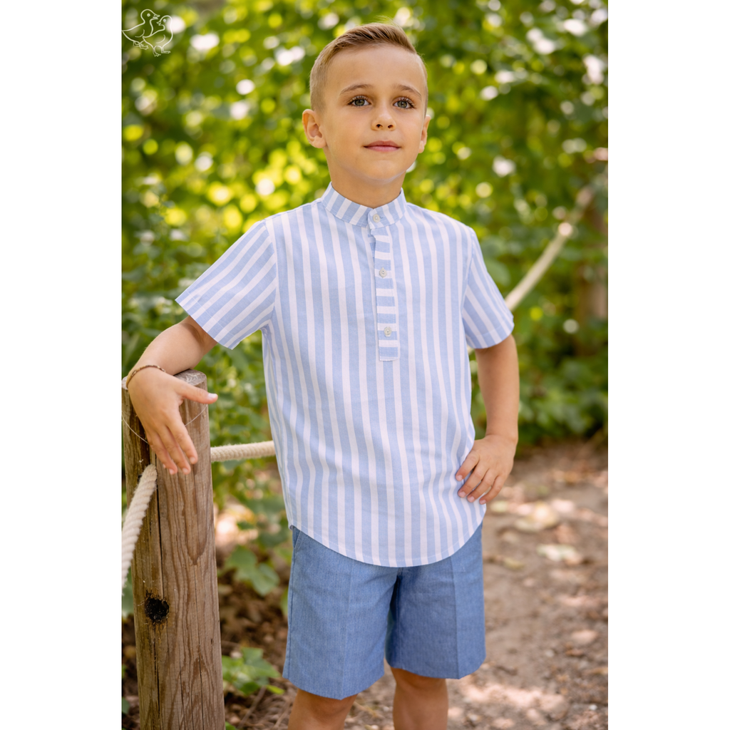 Rayas Azul Short Set