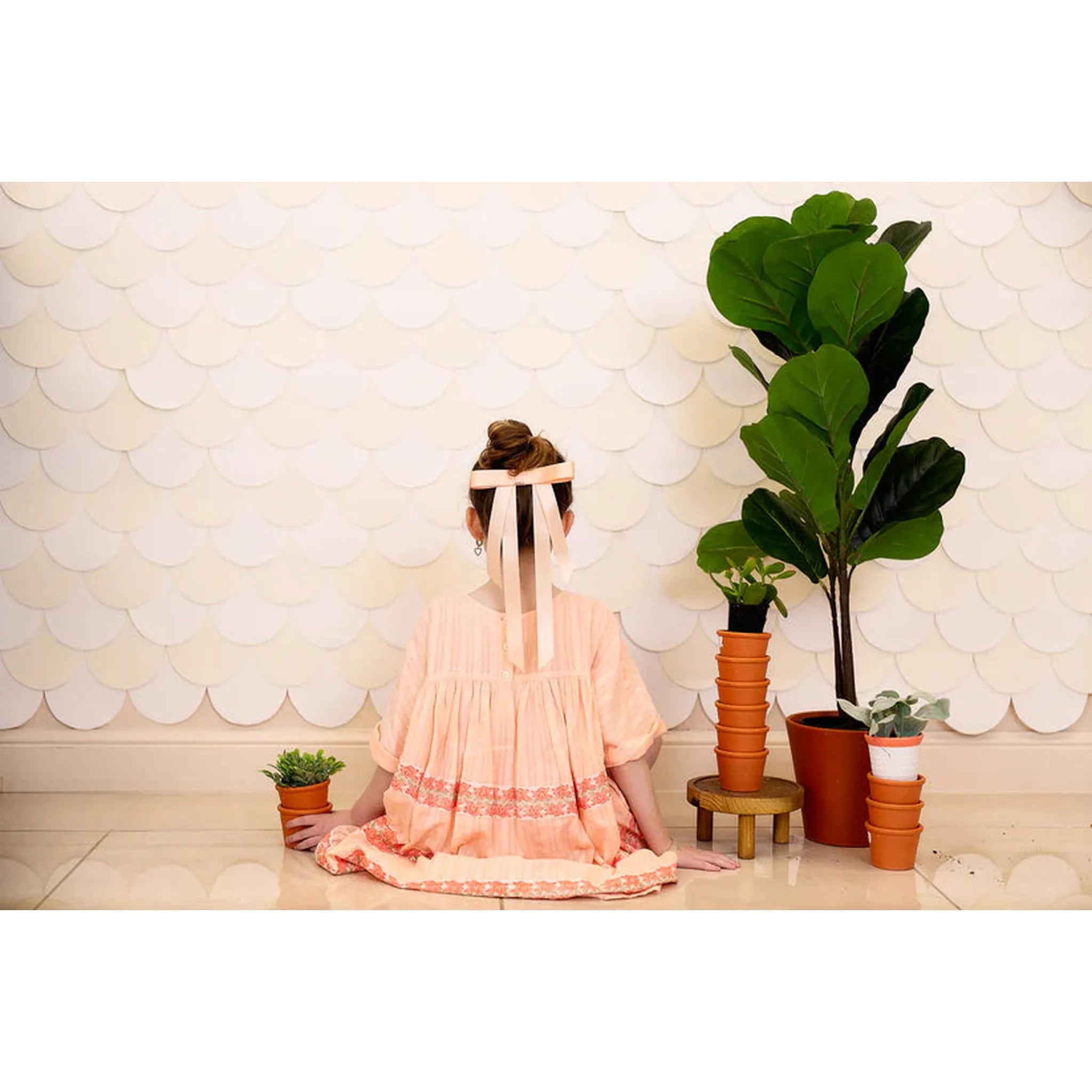 Piper Bow Long Satin Clip