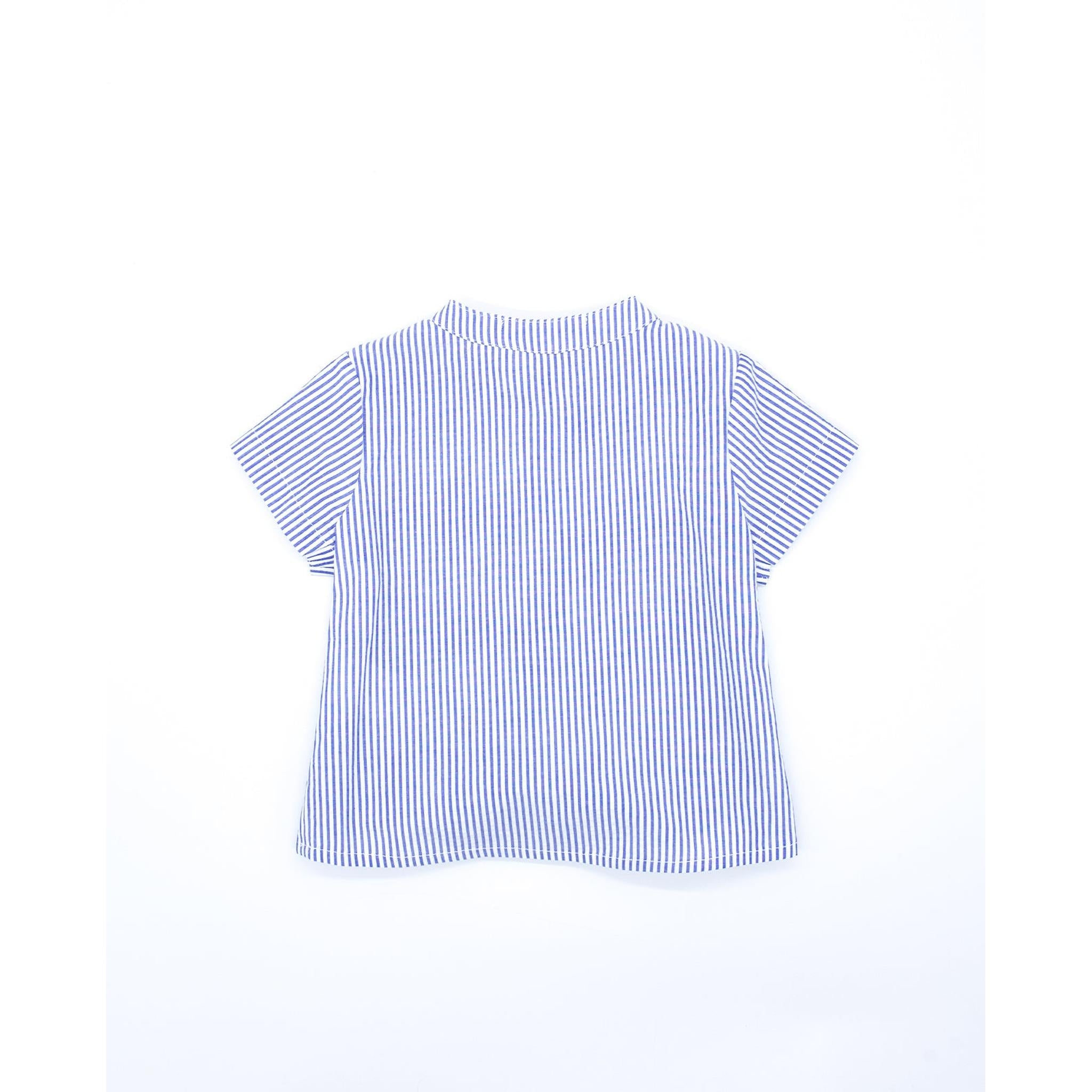 Navy Stripes Button Down Shirt