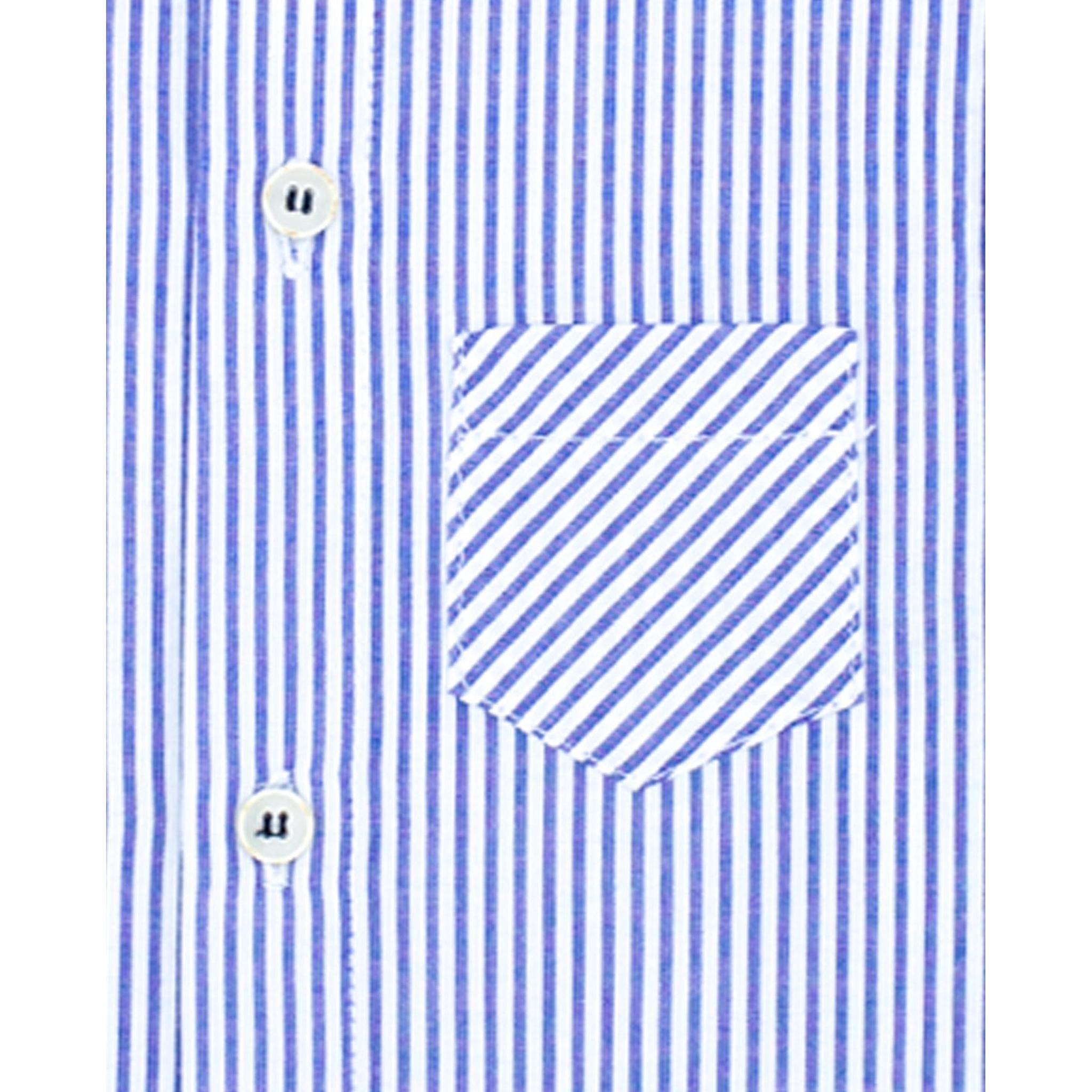 Navy Stripes Button Down Shirt