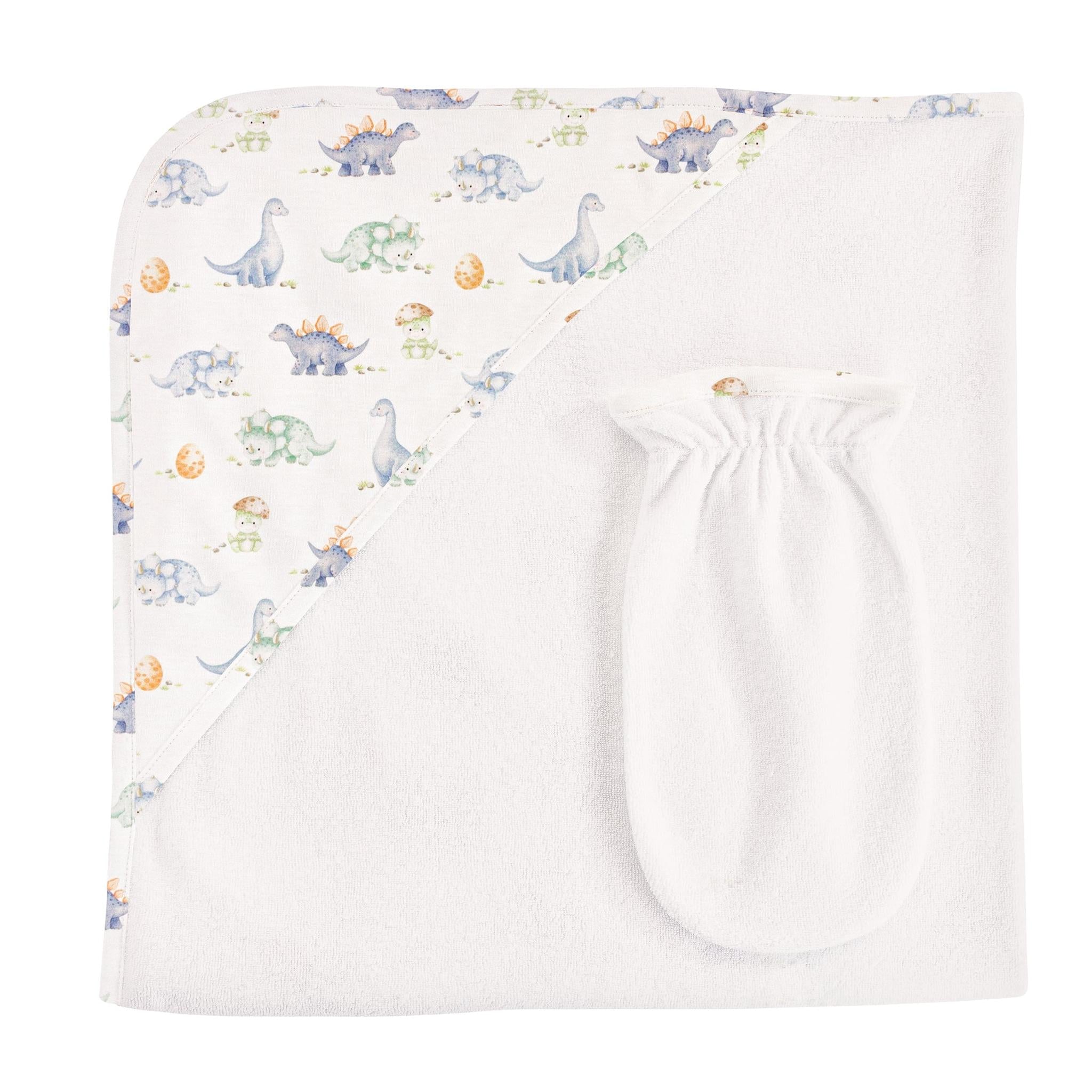 Pastel Dino Hooded Towel