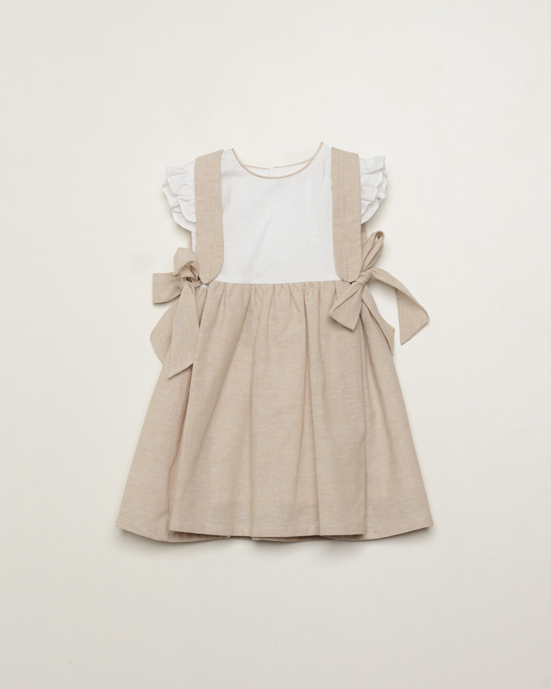 Vestido Lino Tiras Hombros