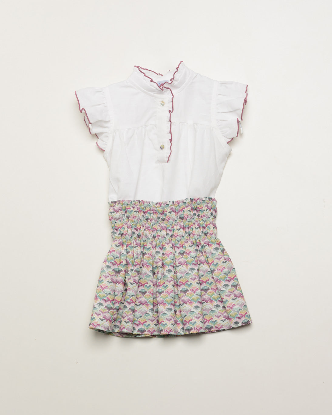 Set Falda Engomada Conchas