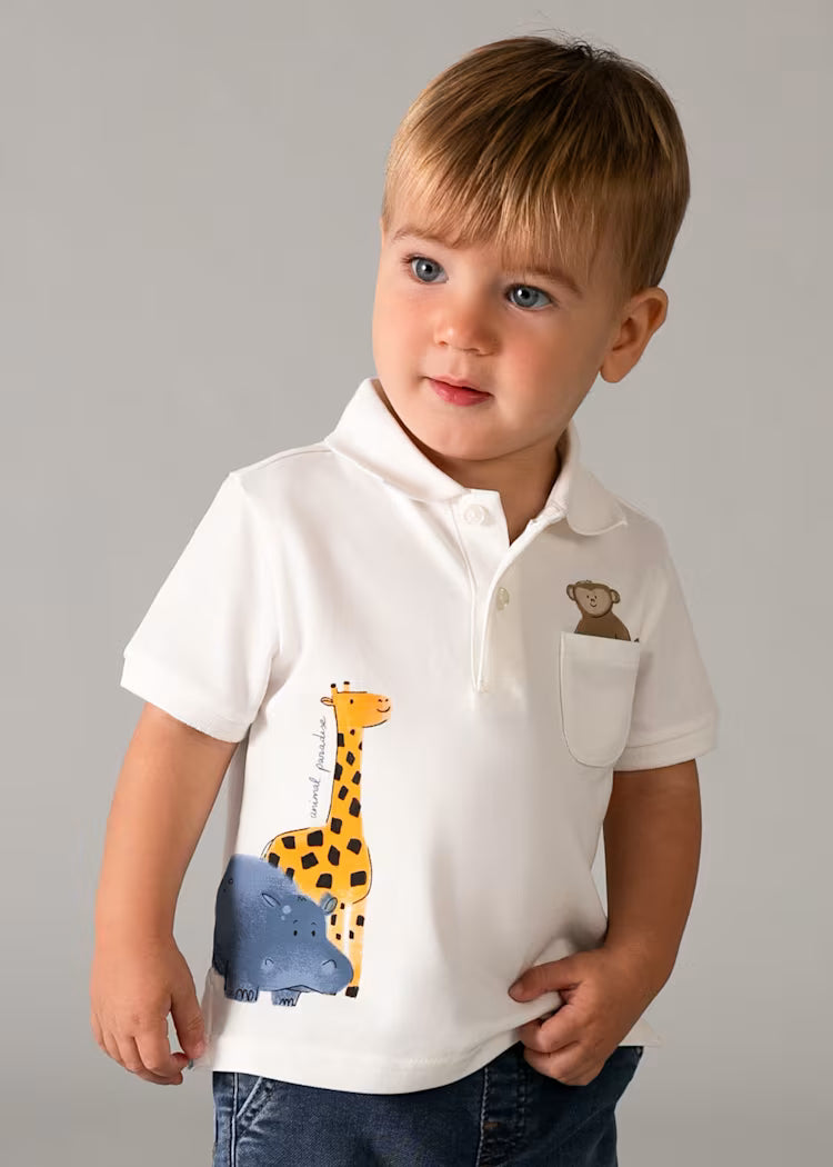 Printed Polo Shirt Set