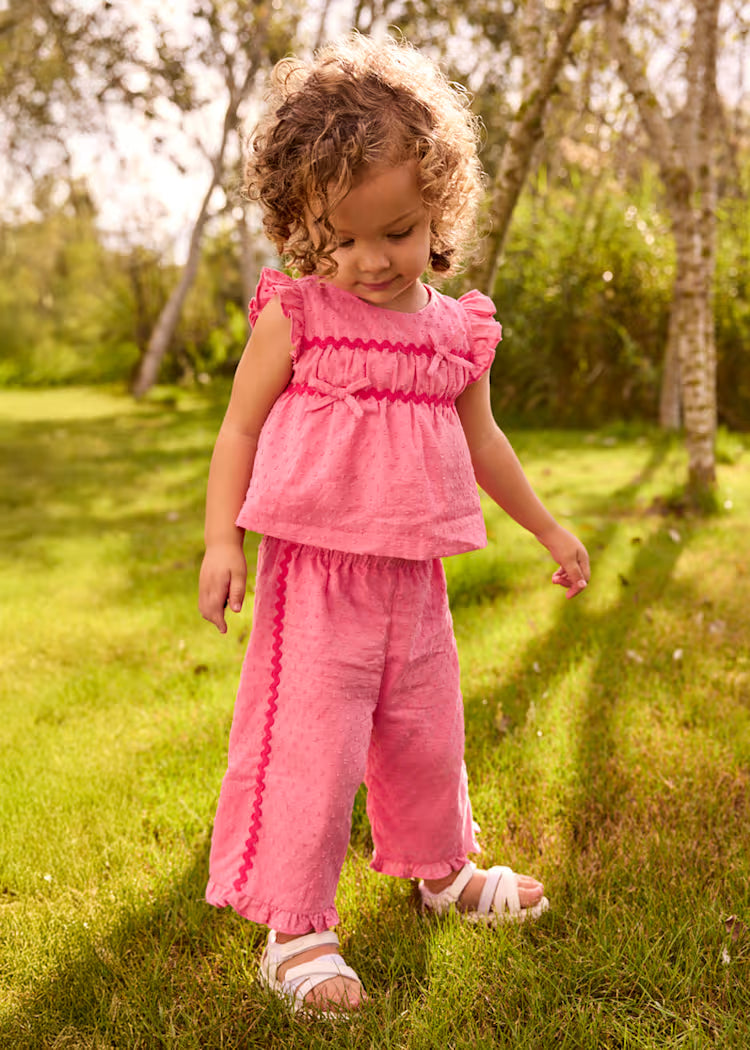 Baby Ruffled Pants and Blouse 2-Piece Set
