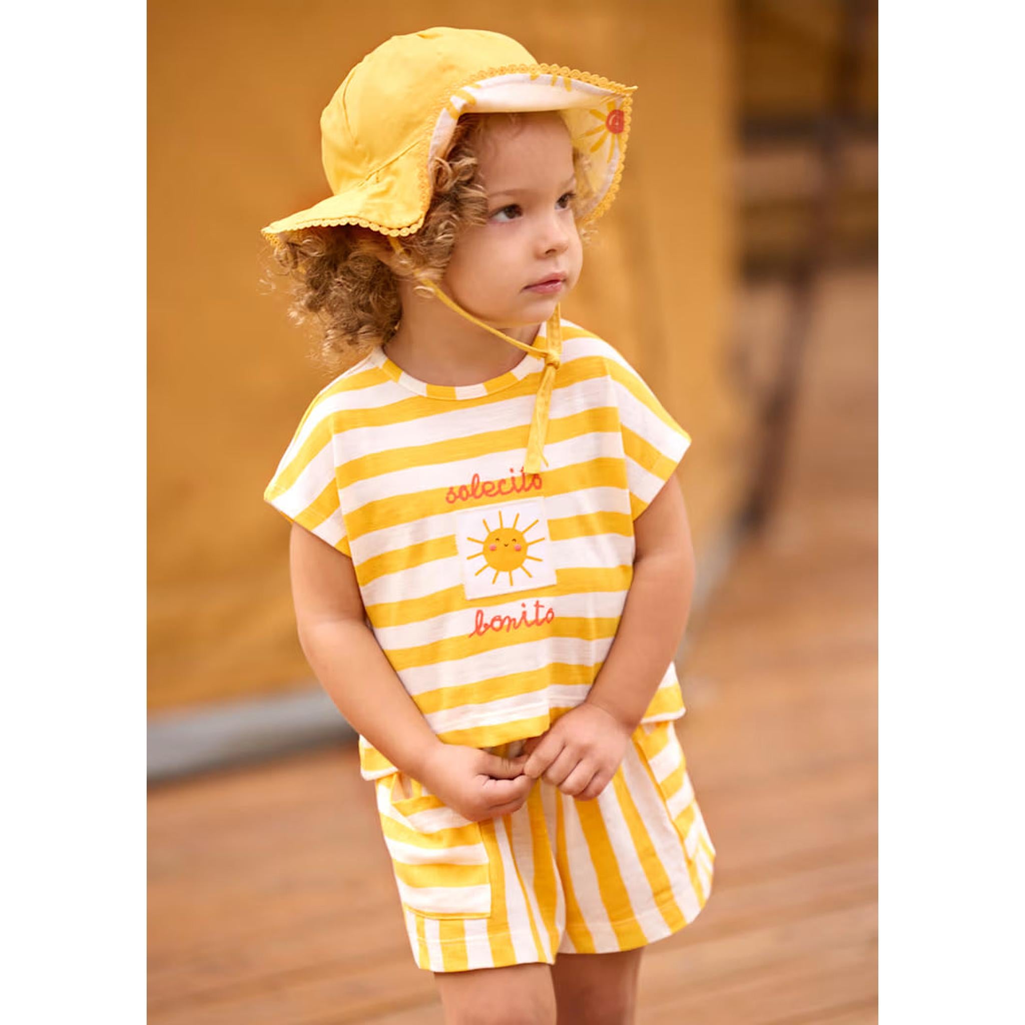 Striped Shorts and T-Shirt 2-Piece Set