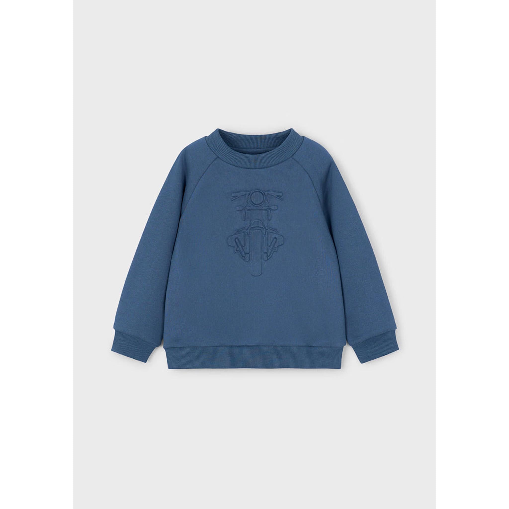 Boy Embossed Moto Sweatshirt