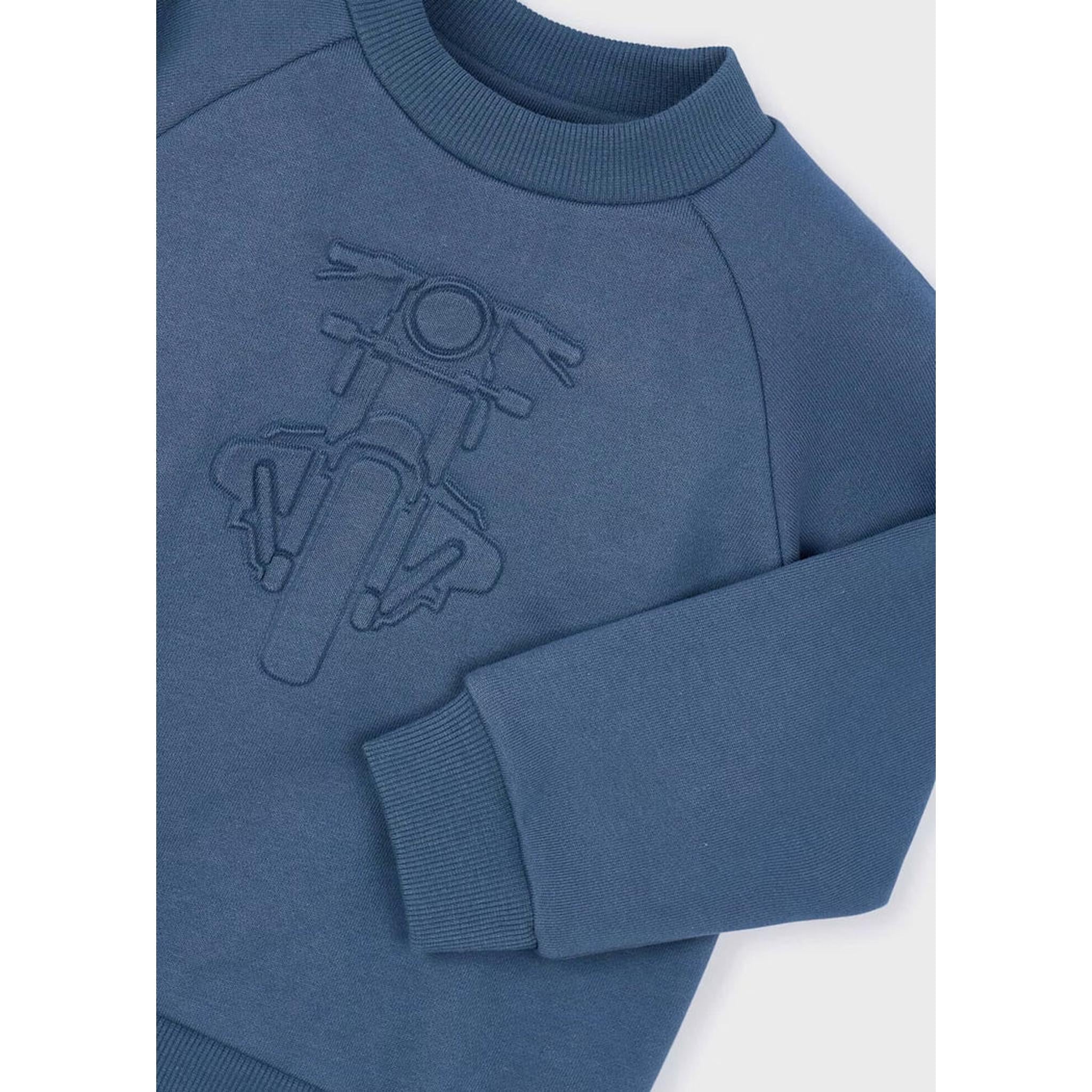 Boy Embossed Moto Sweatshirt