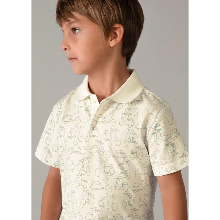 Printed Vespa Polo Set