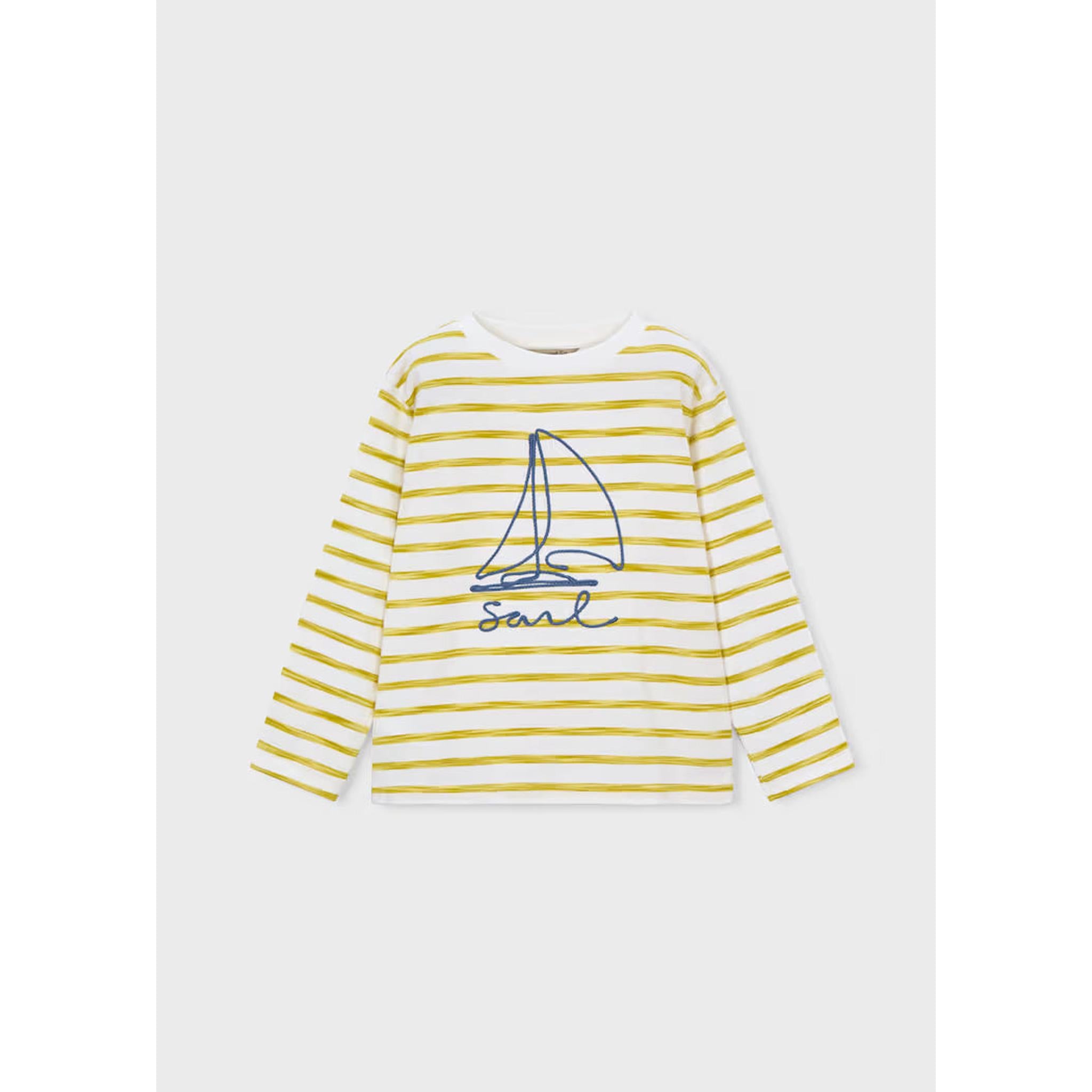 Boy Sailboat Graphic Printed T-shirt Set