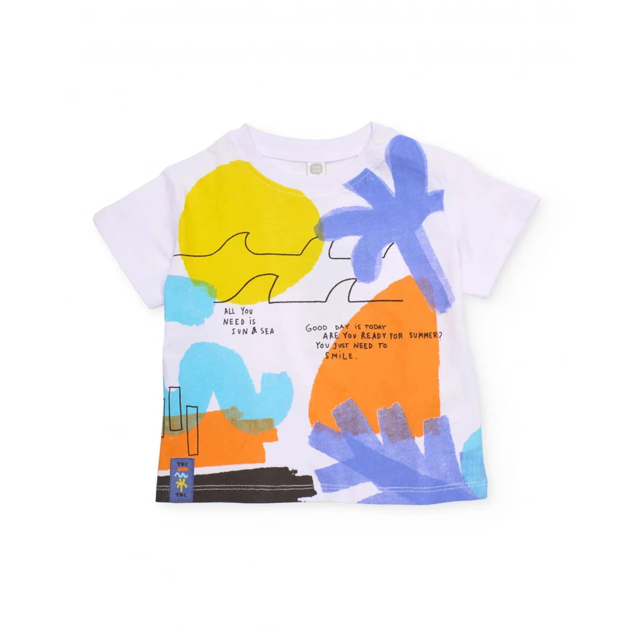 Boys knit T-shirt with an abstract print set