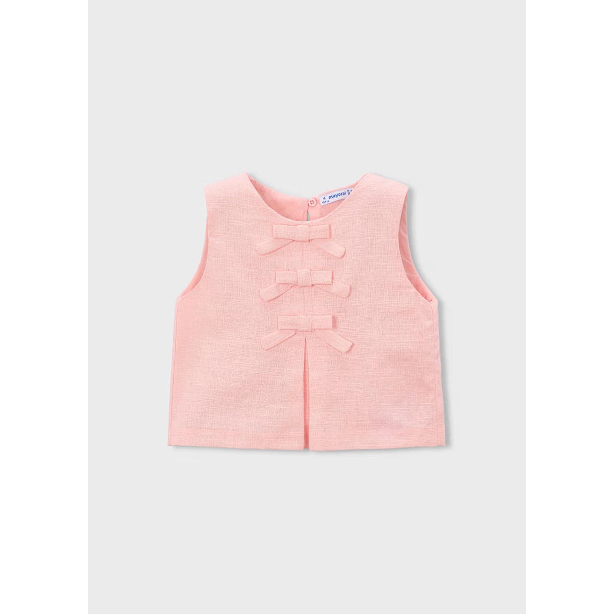 Girl Embroidered Linen Pants Set