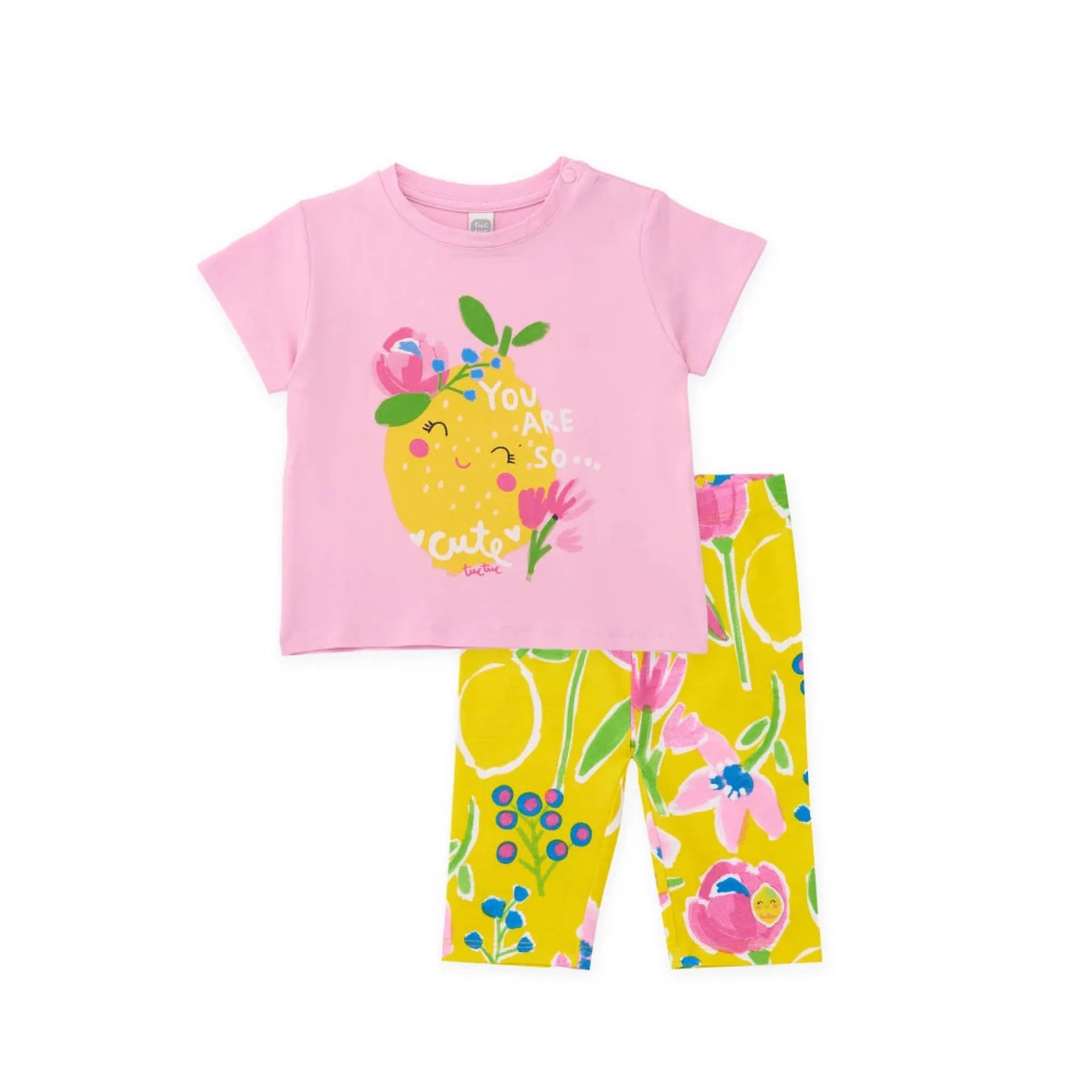 Girls’ knitted set with floral design