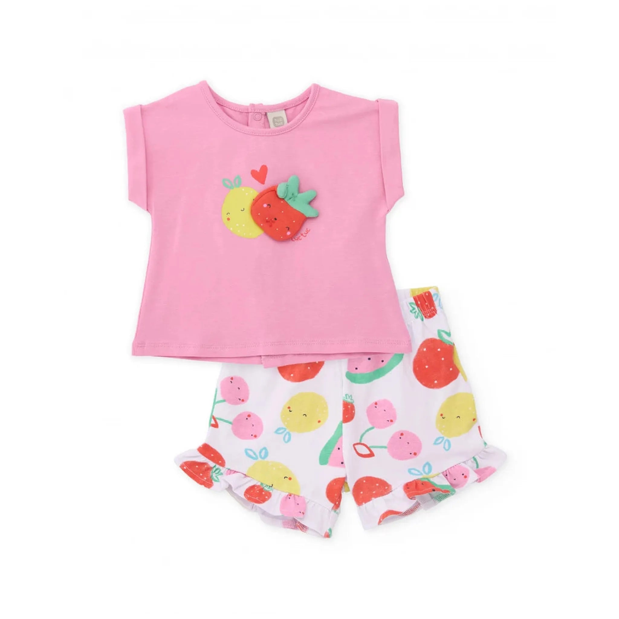 Knitted newborn set with raised front detail