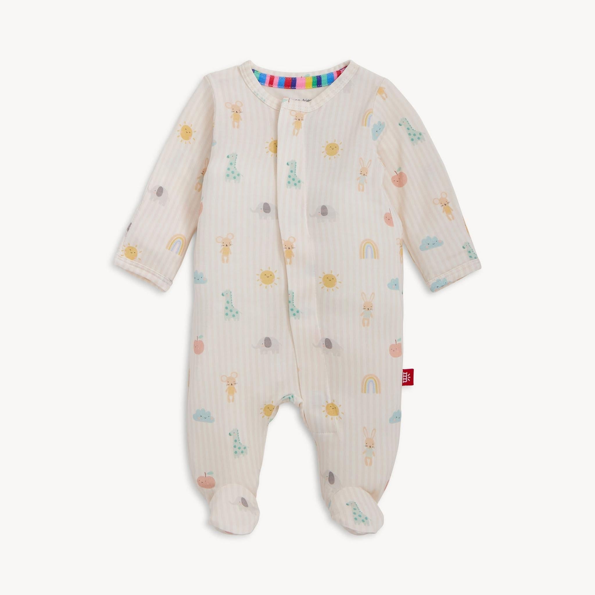 Lullaby Sky Pink Modal Magnetic Footie