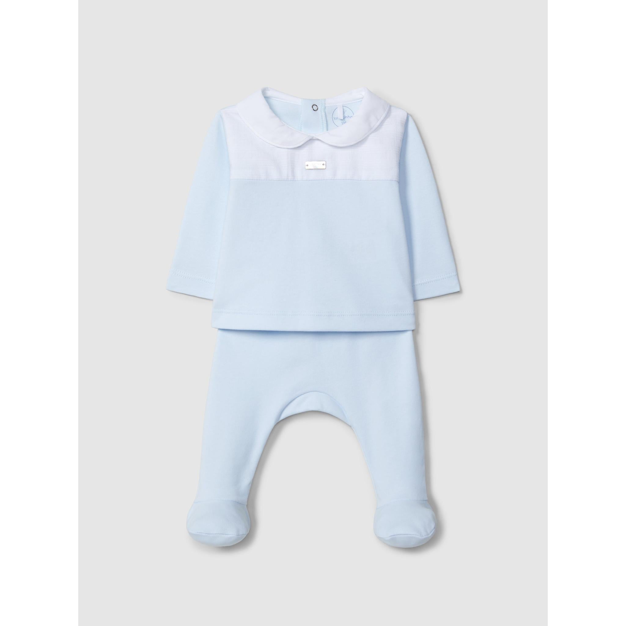 Two-piece set with striped jacquard detail