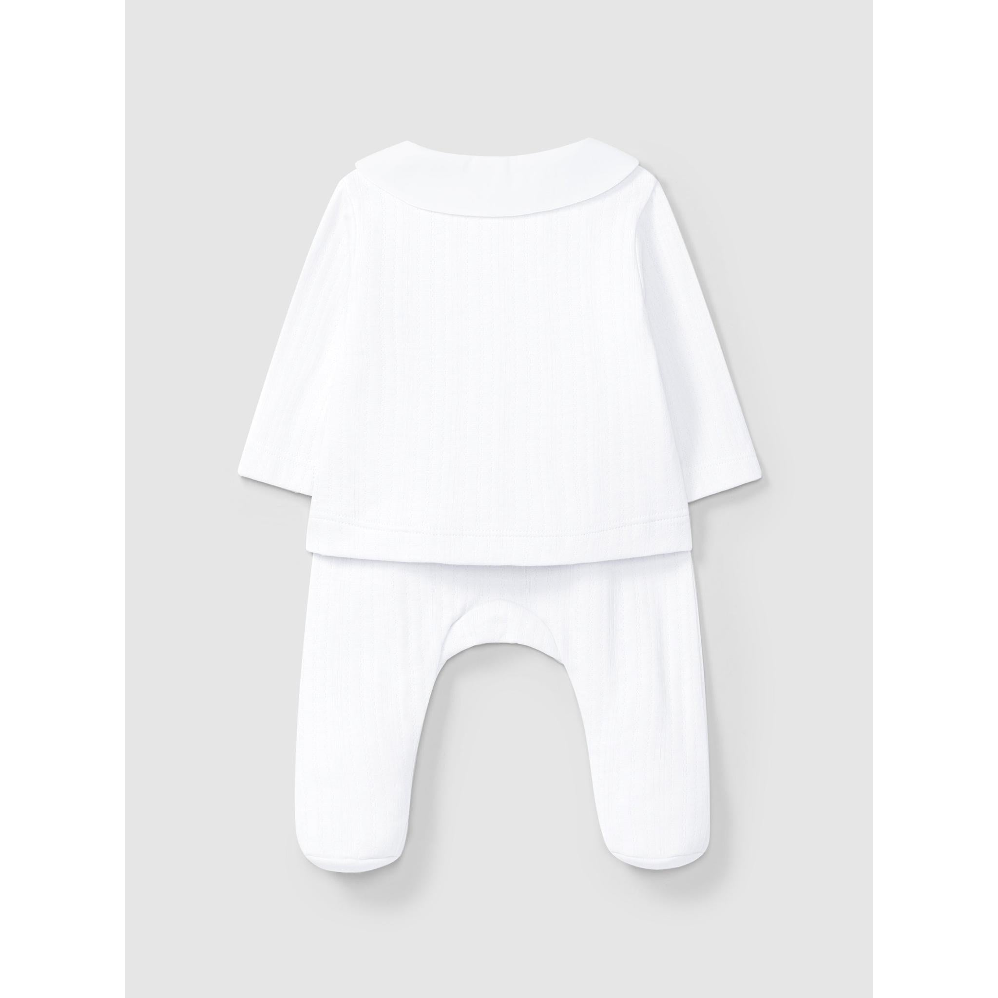 Two-piece organic cotton set with embroidered detail