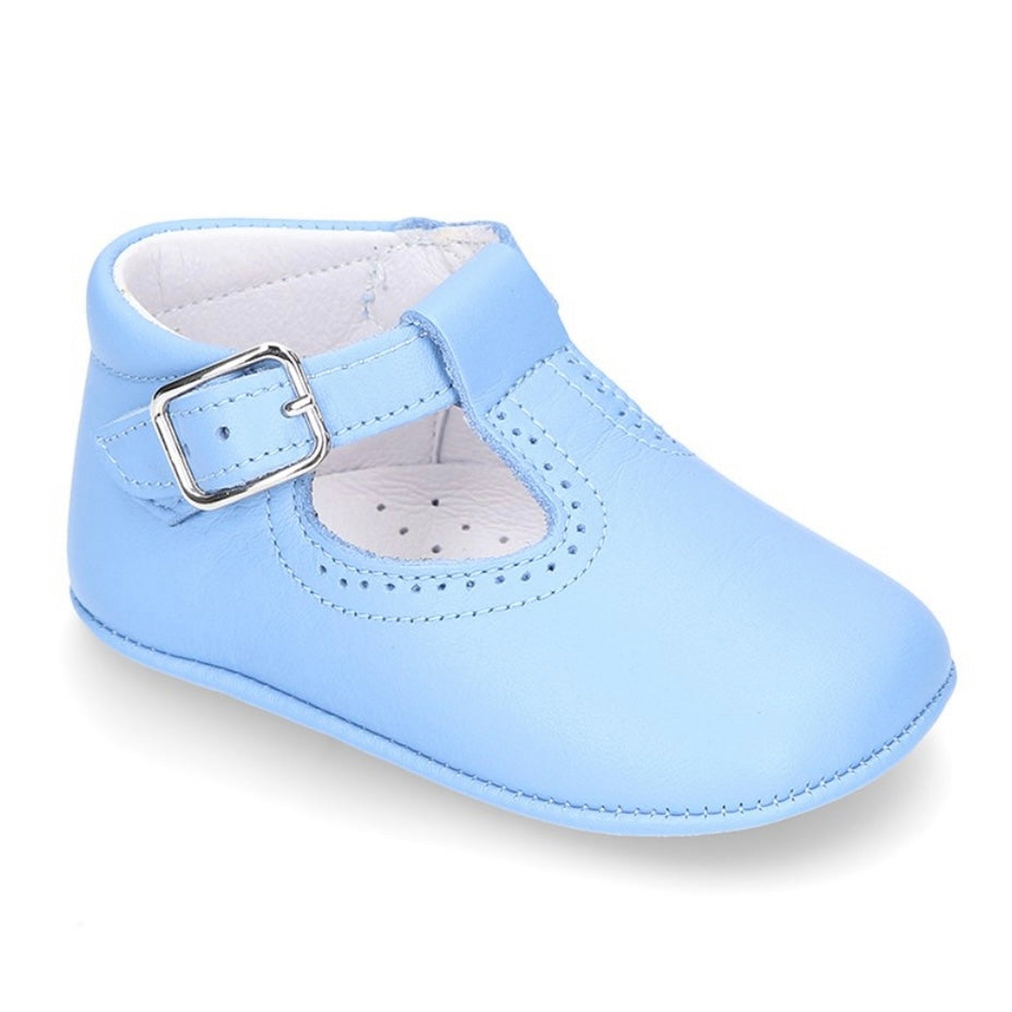 T-Strap Leather Pepito - Blue